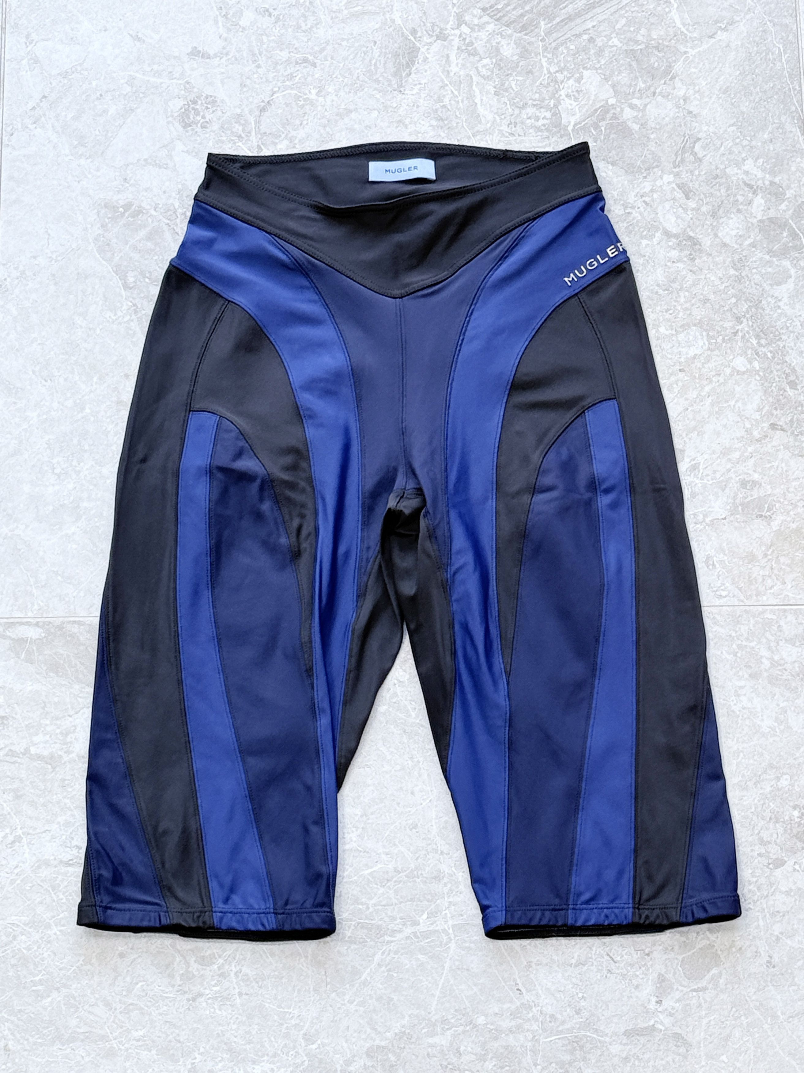 Mugler Spiral paneled biker shorts Size 27" / US 4 / IT 40 - 1 Thumbnail