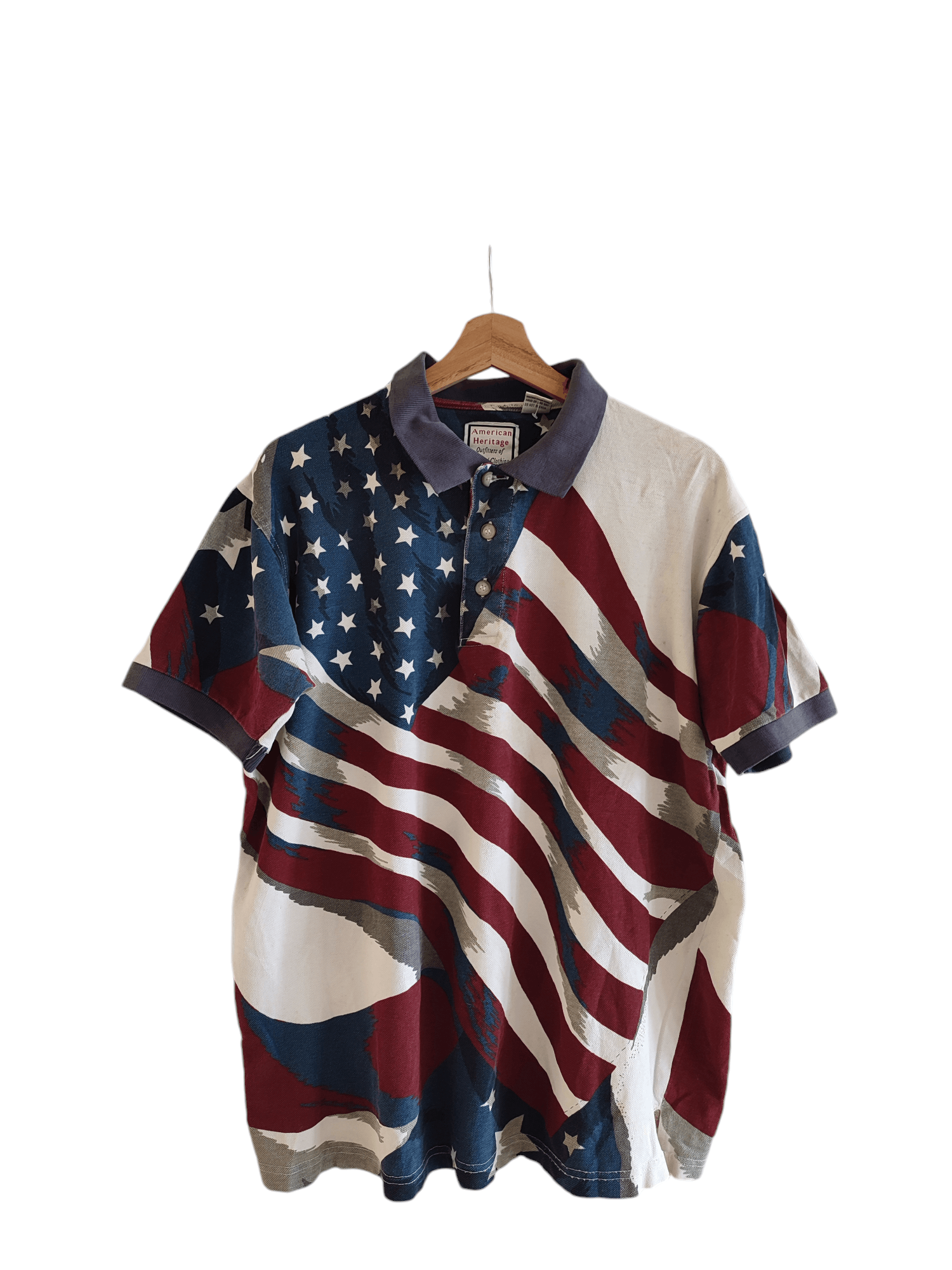 Vintage SUPER RARE DESIGN AMERICAN FLAG HERITAGE VINTAGE SHIRT Size US L / EU 52-54 / 3 - 1 Thumbnail