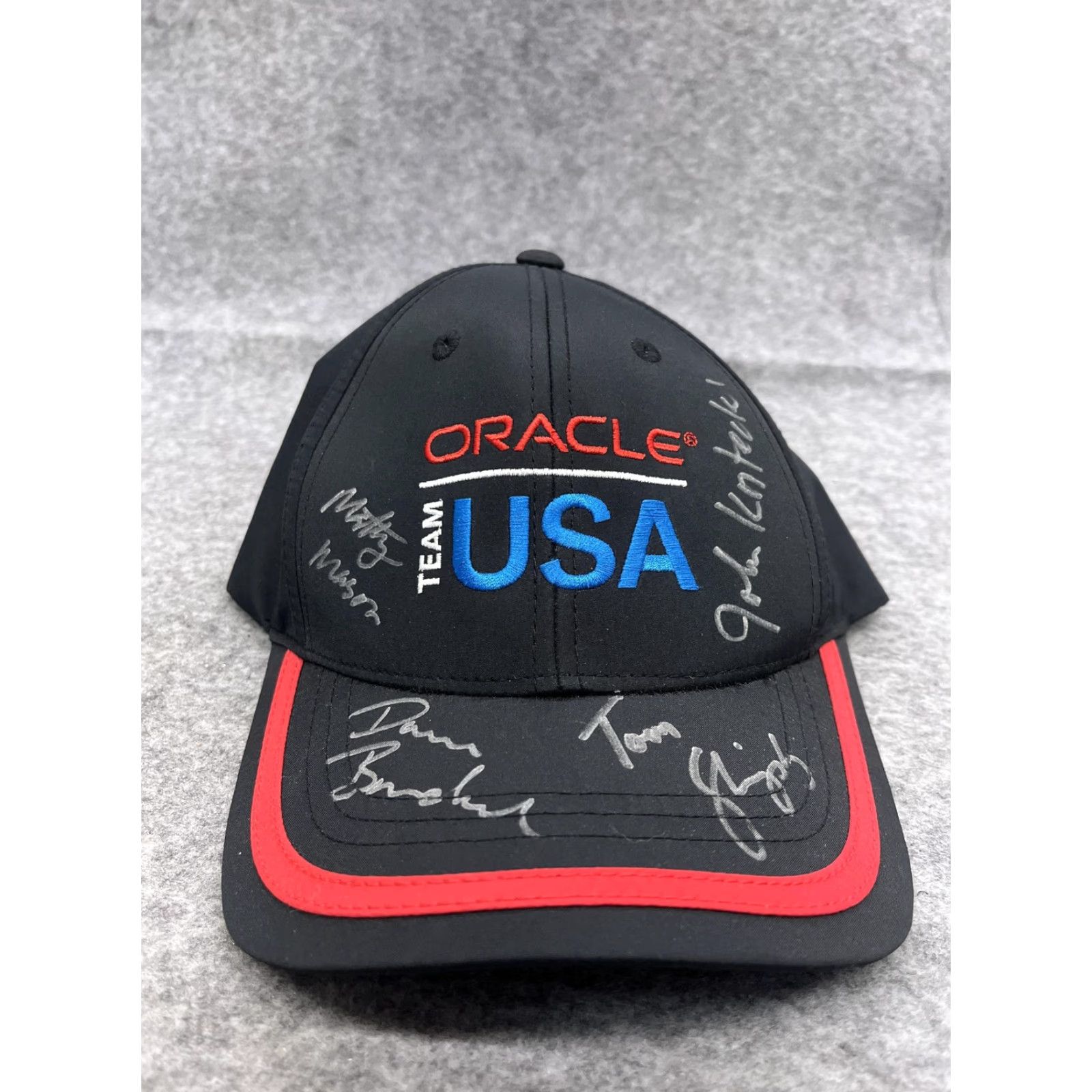 Puma PUMA Hat Cap Strap Back Mens One Size Black Oracle Team USA Autographed Sailing Size ONE SIZE - 2 Thumbnail