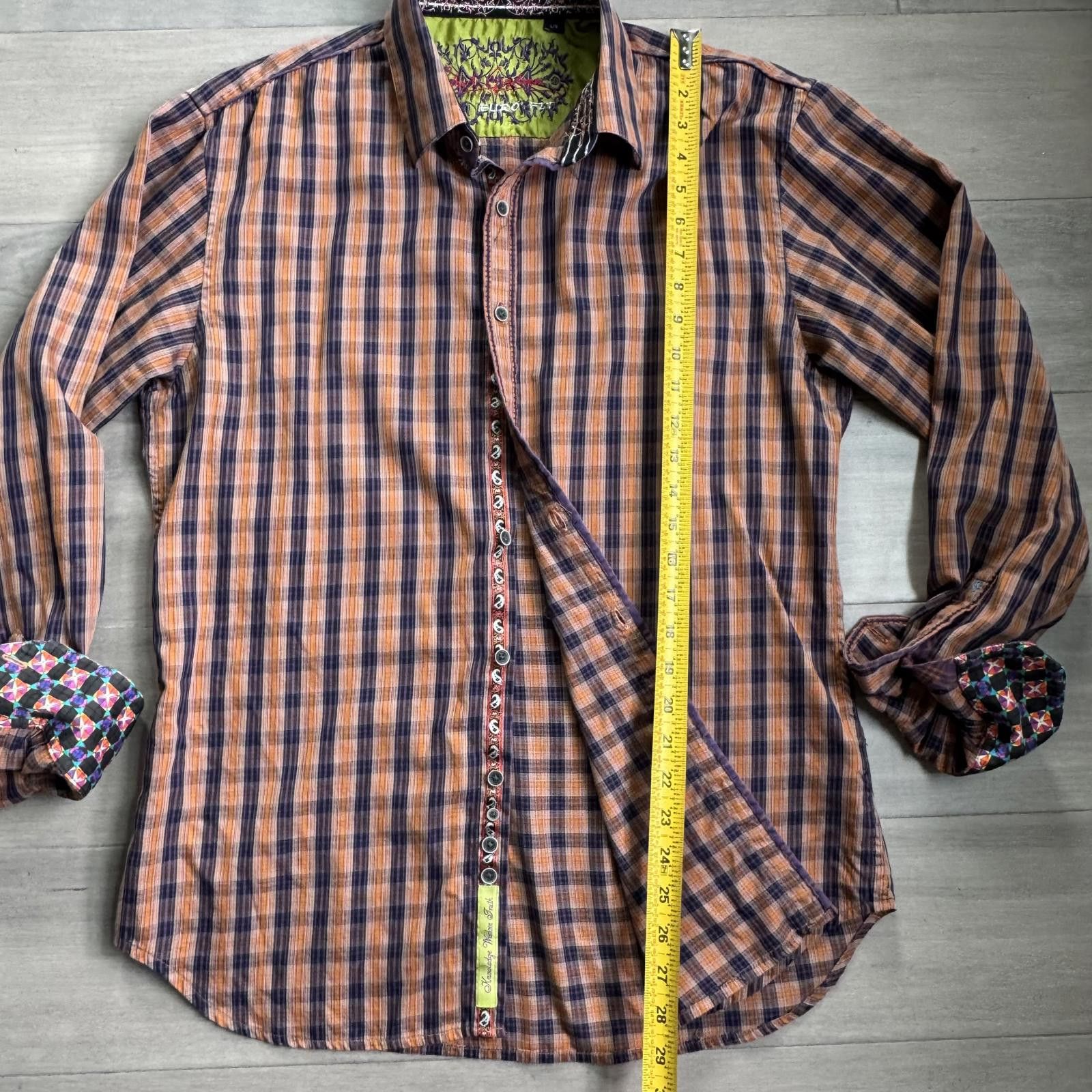 Robert Graham Robert Graham Men's Button-Up Shirt Plaid Euro Fit Size L Size US L / EU 52-54 / 3 - 4 Thumbnail