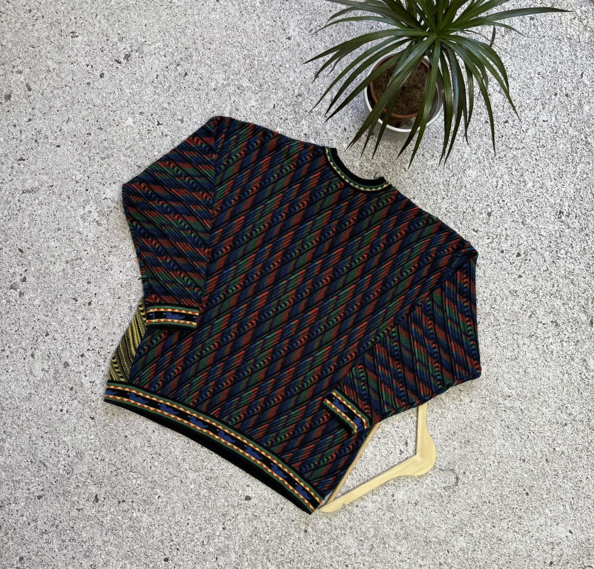 Carlo Colucci × Designer × Japanese Brand Vintage 1990’s Carlo Colucci Japanese Sweater Coogi Style Size US XL / EU 56 / 4 - 2 Thumbnail