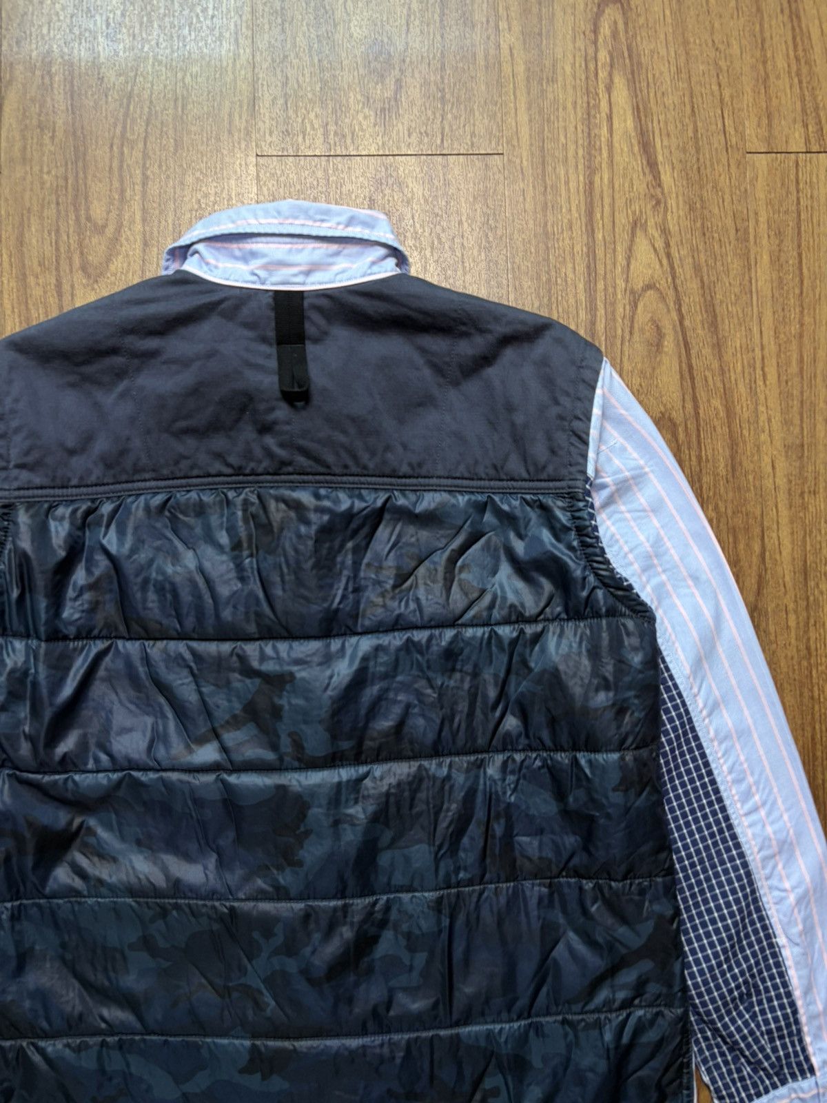 Junya Watanabe FREE TAX! Junya Watanabe Striped Hybrid Camo Nylon Shirt Size US S / EU 44-46 / 1 - 5 Thumbnail
