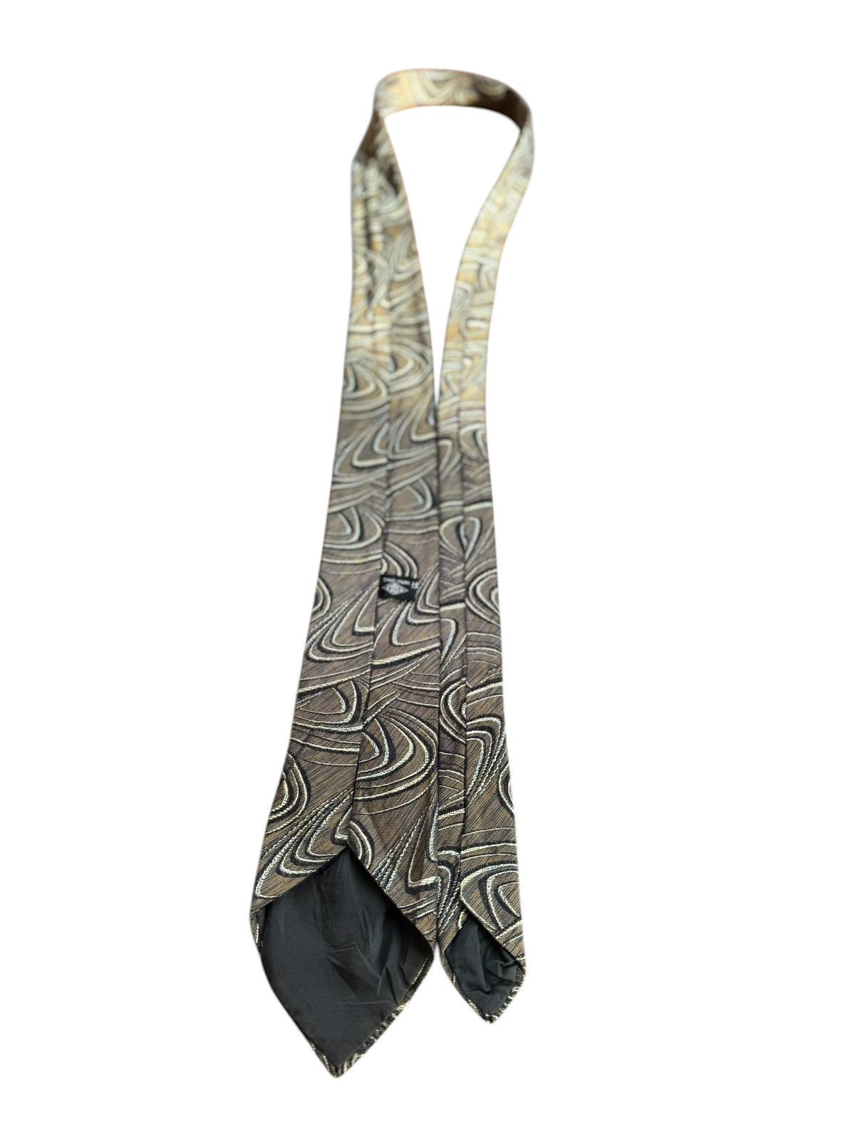 Other Vintage Brown Silk Jacquard Tie Hakata Woven Size ONE SIZE - 5 Thumbnail