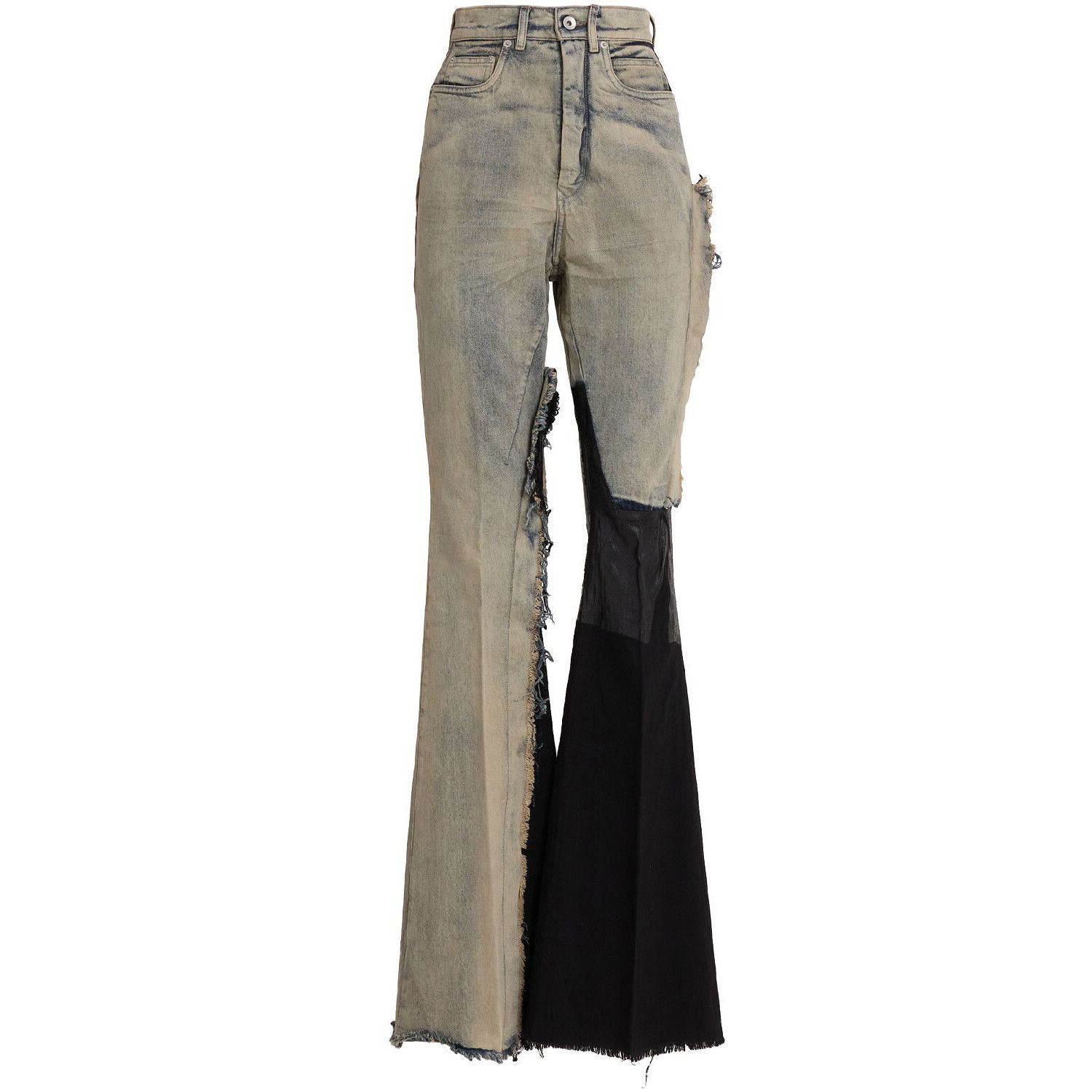 RICK OWENS Concordians Bolan Beige/Black Pants New & Authent