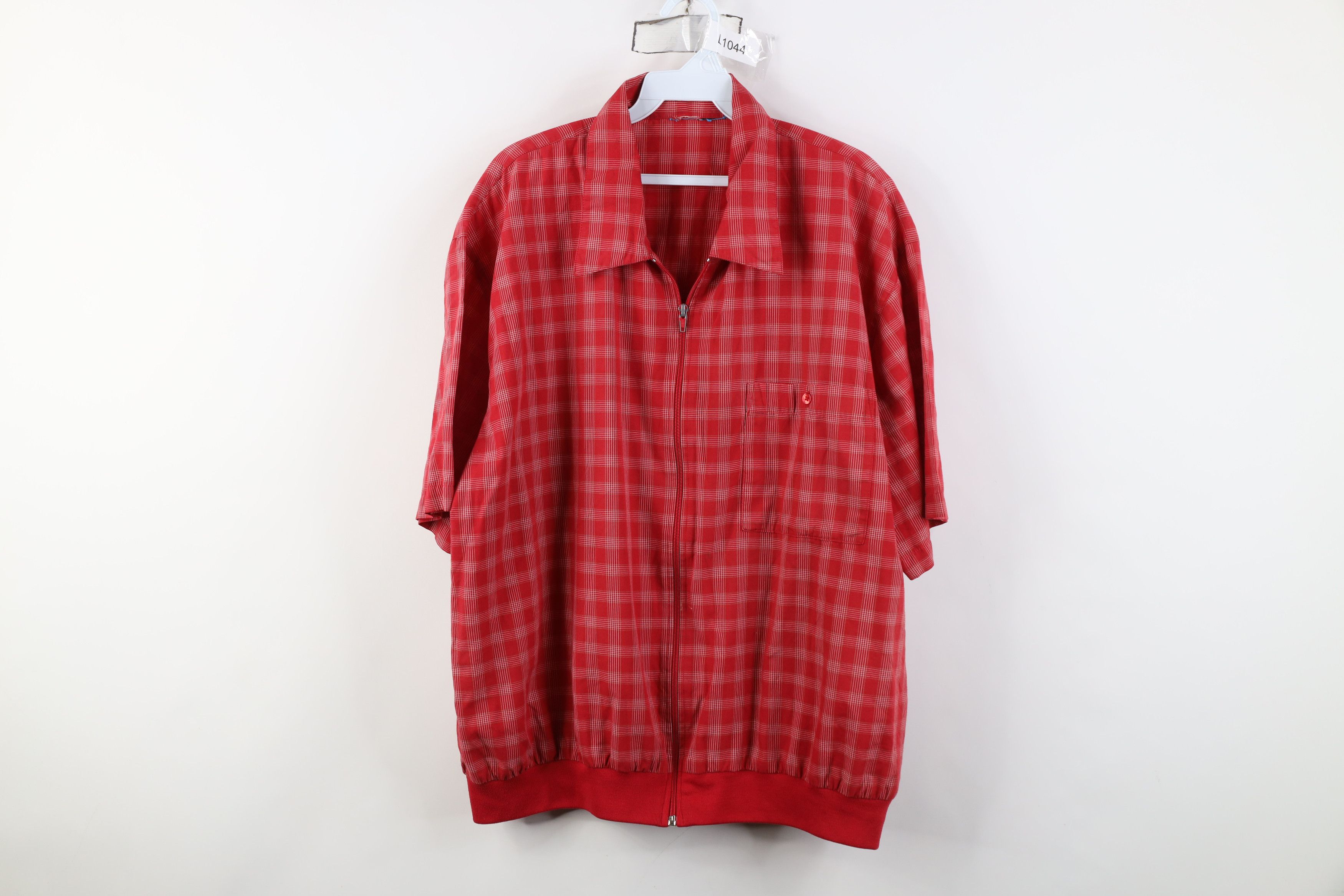Vintage Vintage 90s Streetwear Short Sleeve Full Zip Shirt Jacket Size US XXL / EU 58 / 5 - 1 Thumbnail