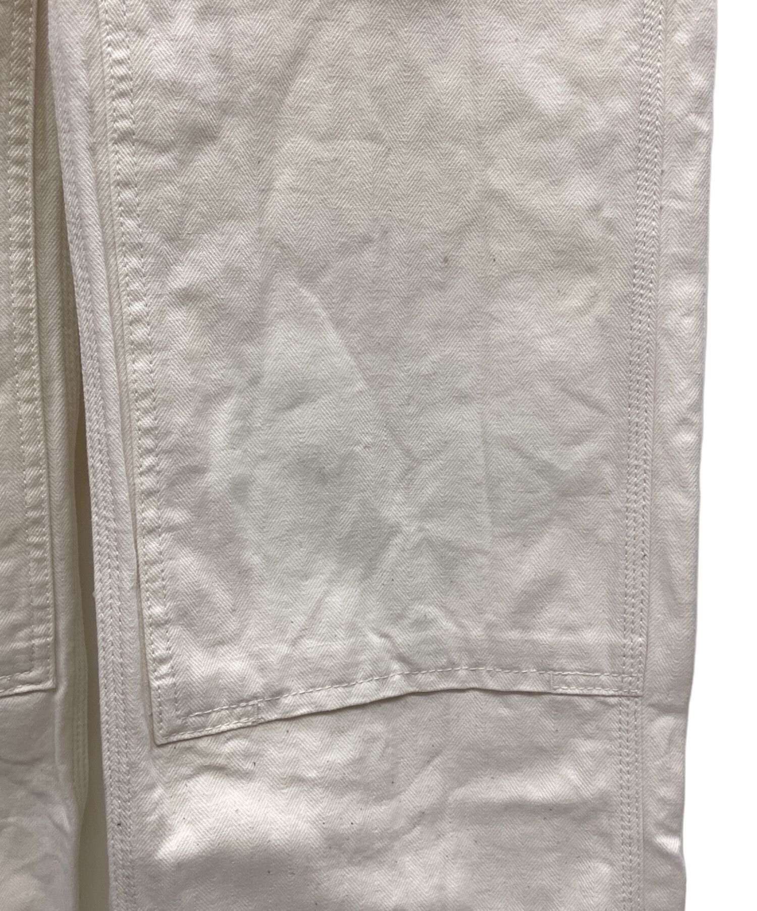 Iron Heart IRON HEART Plain Overalls White Cotton W30 Size US 34 / EU 50 - 4 Thumbnail