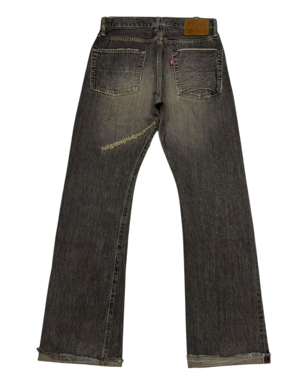 14th Addiction Flare Jeans Edwin 505s Selvedge Mud Wash Flare Denim Jeans Size US 29 - 11 Thumbnail