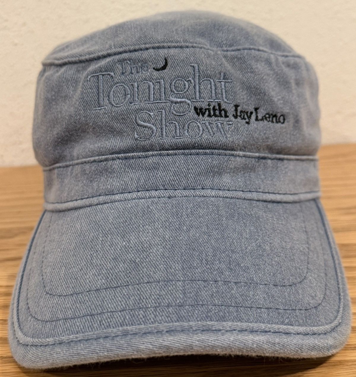 Other Vintage Jay Leno The Tonight Show Blue Denim Military Hat Size ONE SIZE - 2 Thumbnail