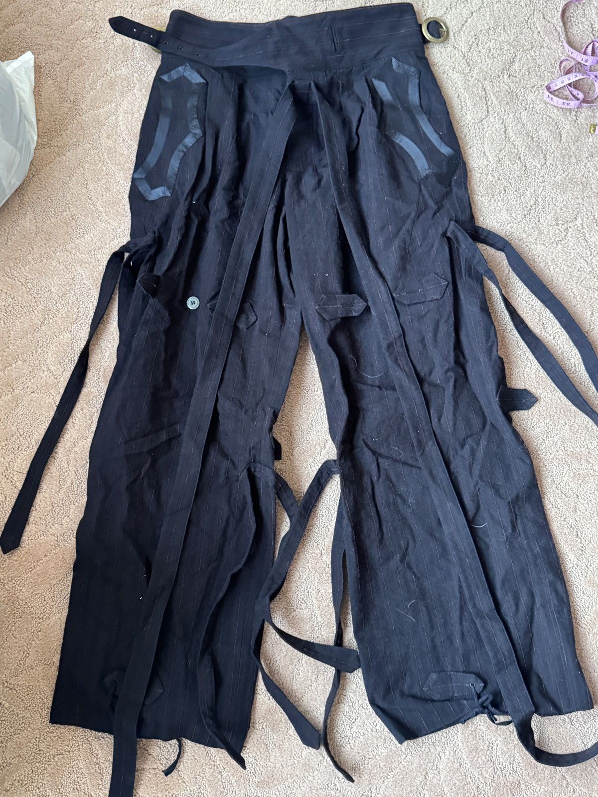 Number (N)ine 2009 Cotton/Silk Bondage pants Size US 32 / EU 48 - 2 Thumbnail