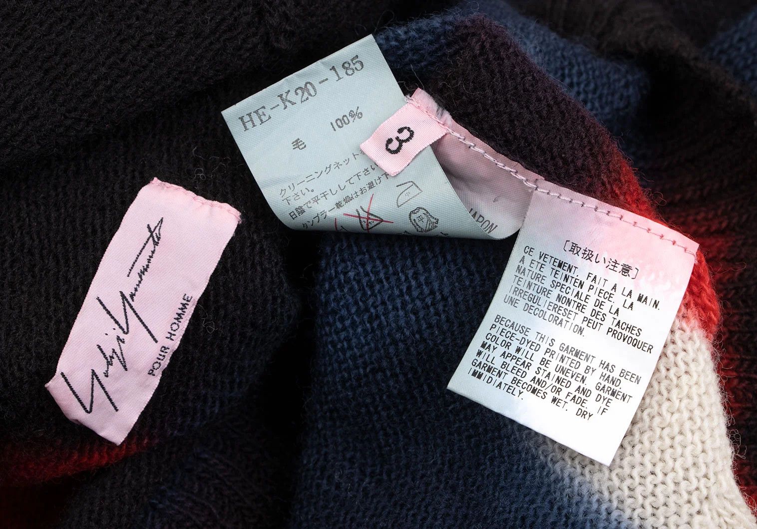 Yohji Yamamoto Yohji Yamamoto Wool Dyed Check Knit Navy Red Size US M / EU 48-50 / 2 - 15 Thumbnail