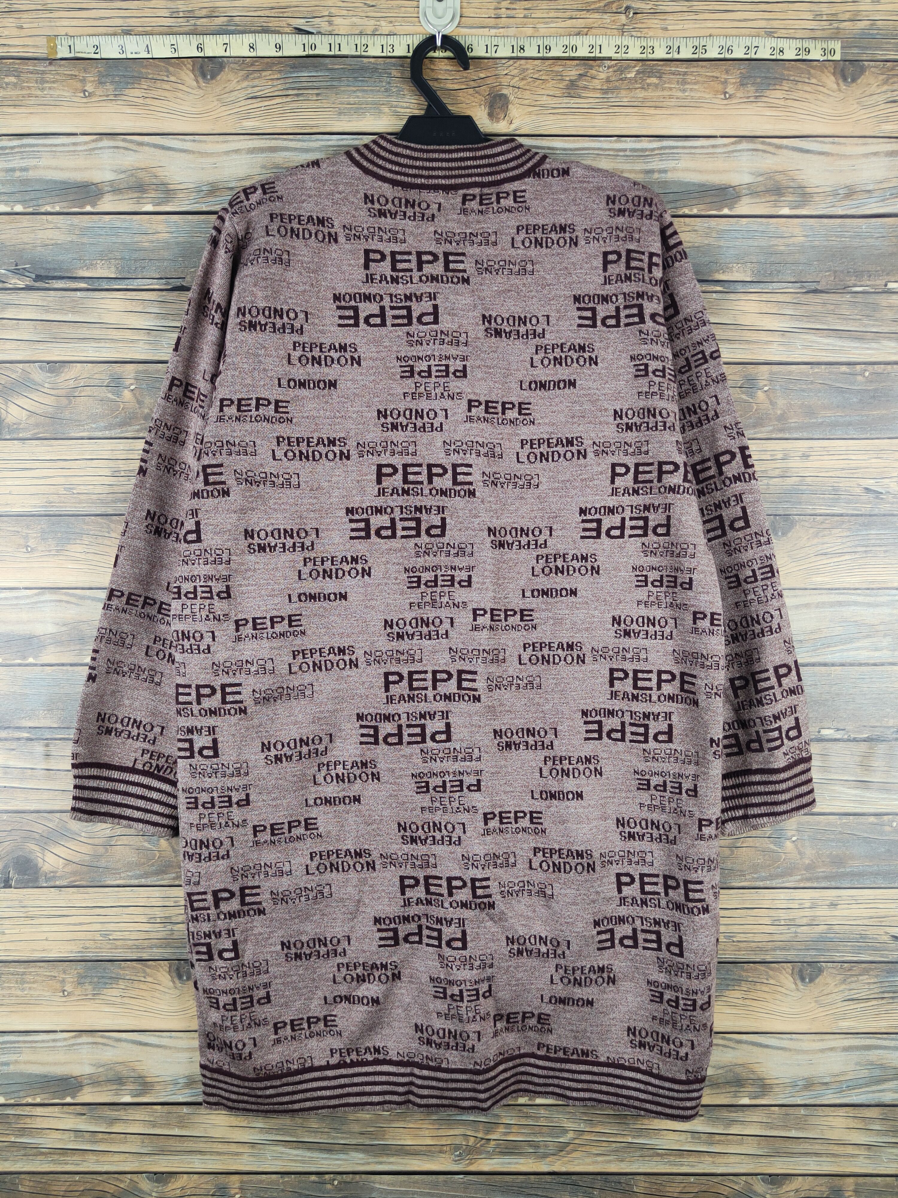 Homespun Knitwear × Japanese Brand Chasse au Bais Brown Knitwear Long Cardigan #W1475 Size L / US 10 / IT 46 - 7 Thumbnail