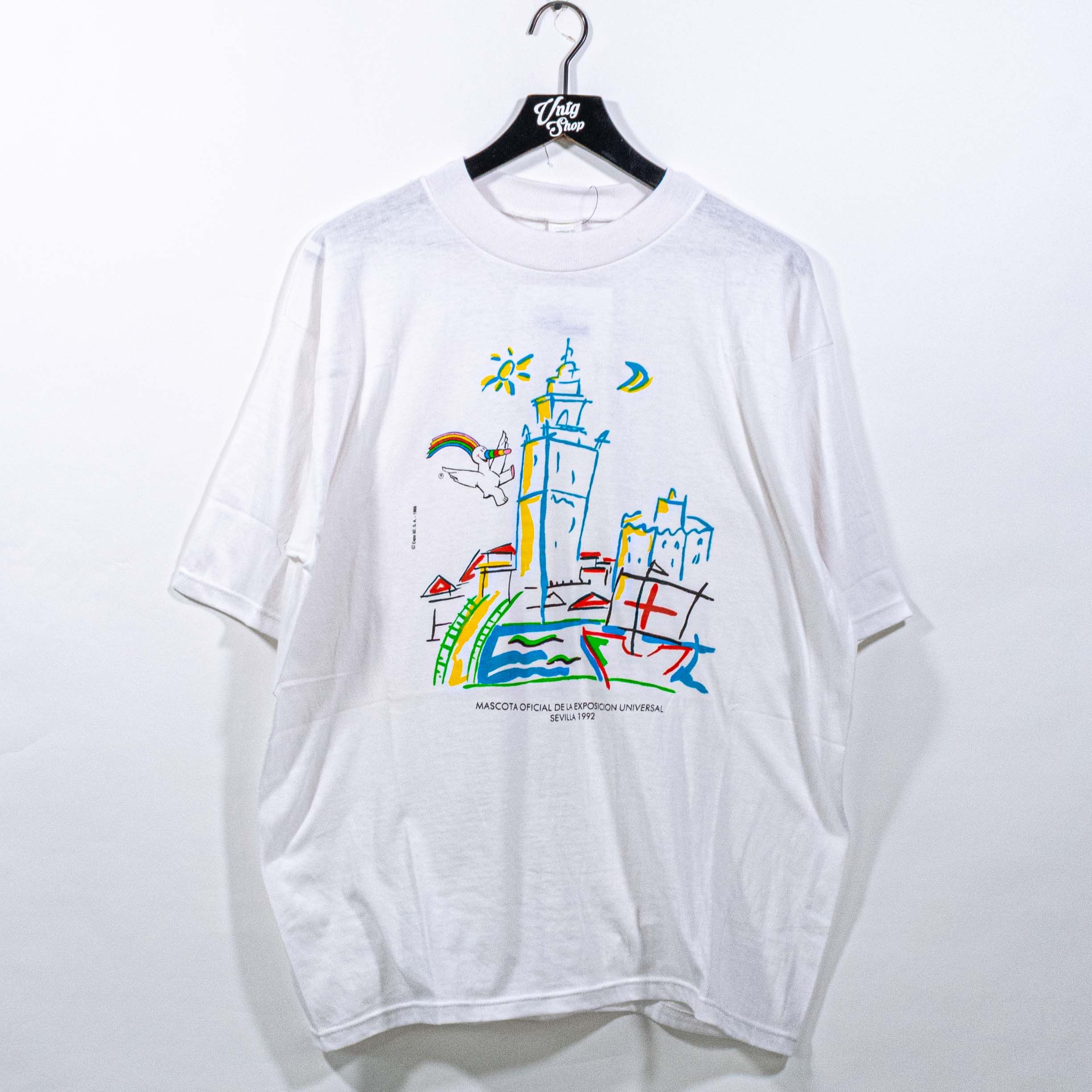 Vintage Expo 1992 Sevilla Spain Art T-Shirt XXL VTG 90s Size US XXL / EU 58 / 5 - 1 Thumbnail