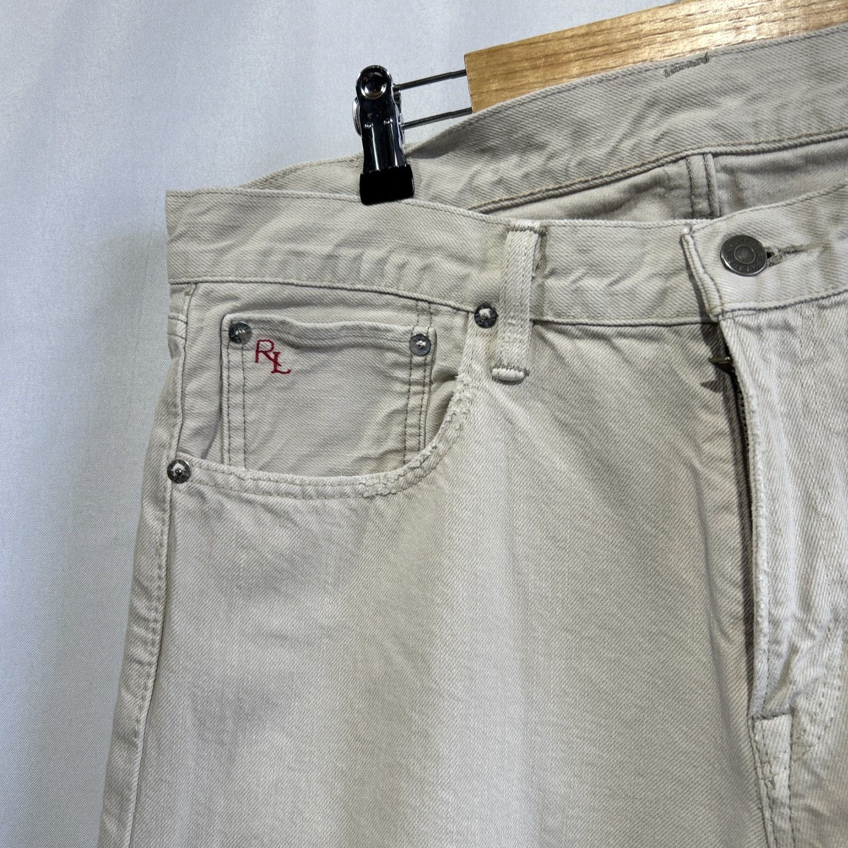 Polo Ralph Lauren VINTAGE Polo Ralph Lauren Jeans 867 Hudson Bone Men’s 34X32 Beige Denim 100% Cotton Straight Jeans Mens Size US S / EU 44-46 / 1 - 2 Thumbnail
