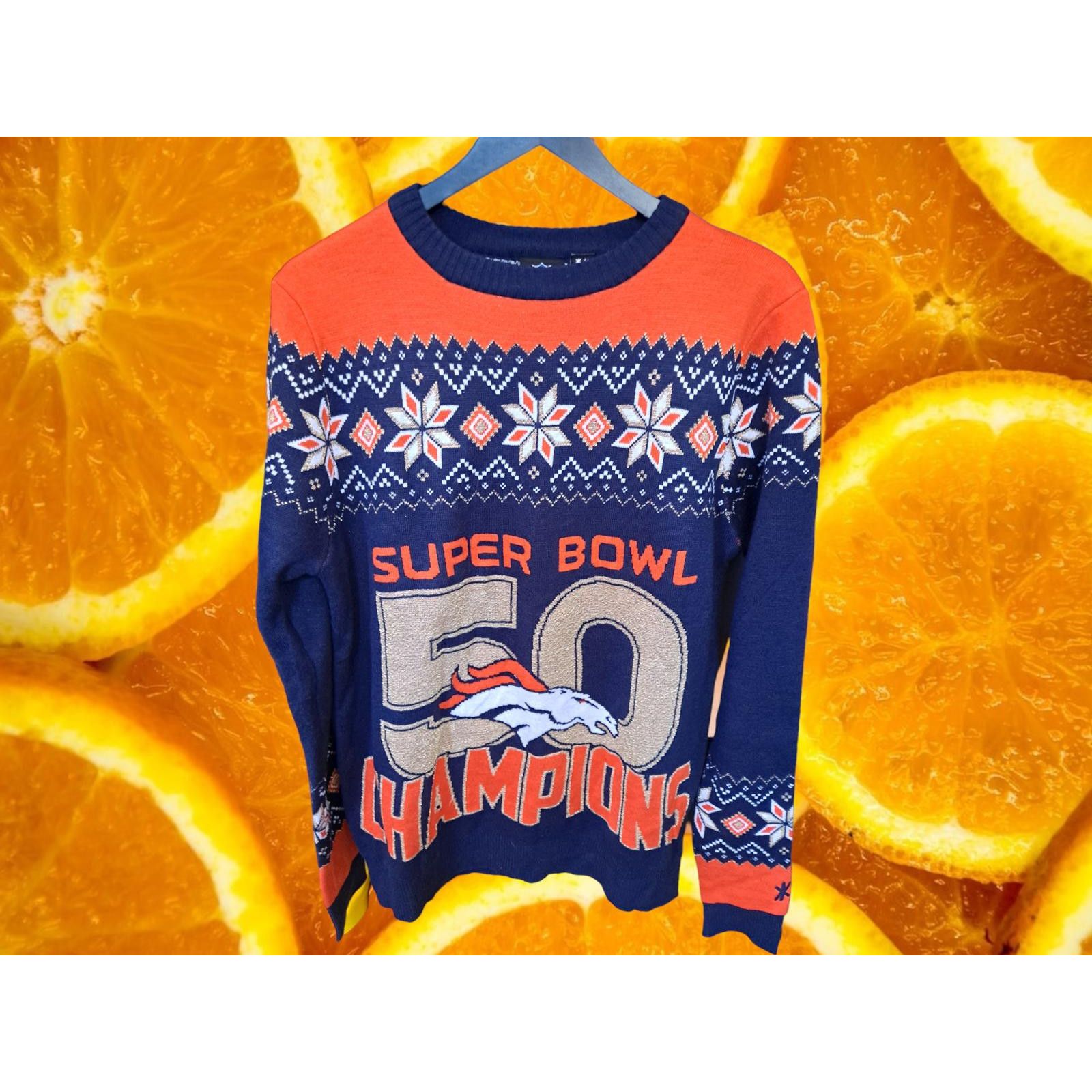 NFL NFL Denver Broncos Super Bowl 50 Champions Sweater Size Medi Size US M / EU 48-50 / 2 - 1 Thumbnail