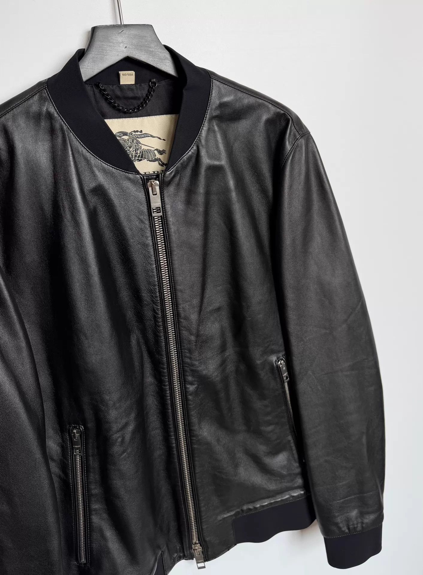 Burberry Burberry Black Lambskin Leather Jacket 52 Size US L / EU 52-54 / 3 - 2 Thumbnail