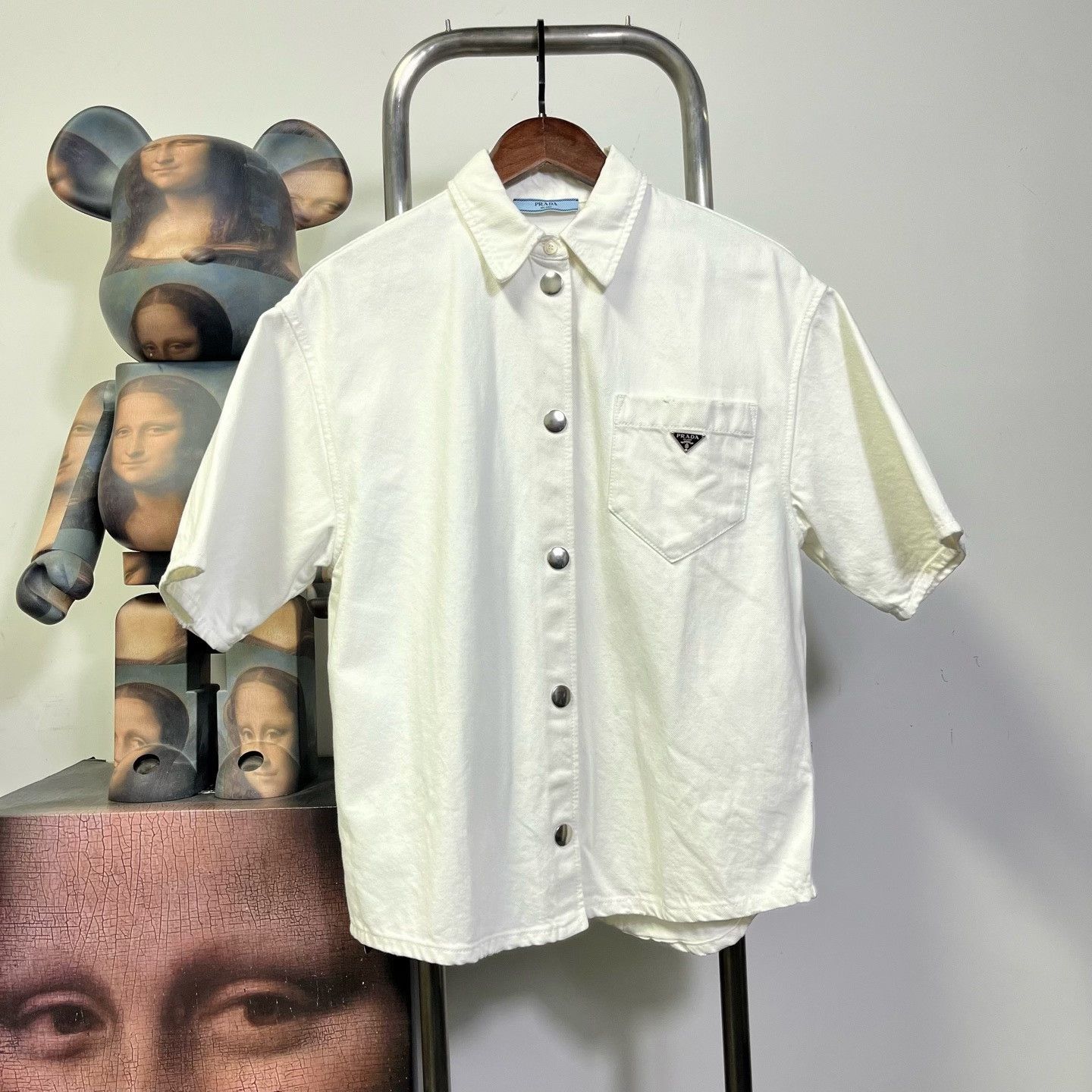 Prada Prada Denim White Shirt xl Men Size US XL / EU 56 / 4 - 1 Thumbnail