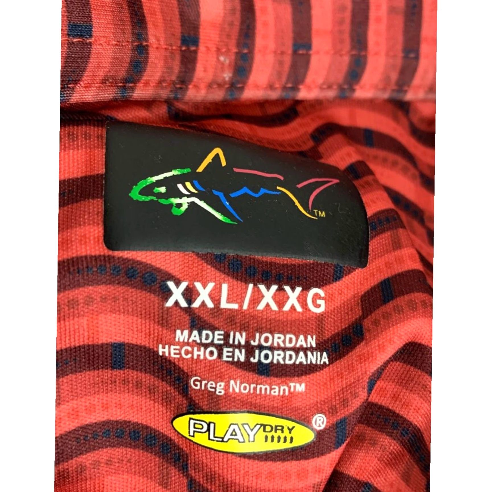Vintage Greg Norman PlayDry Shirt Mens Polo Golf Red Pattern 2XL Size US XXL / EU 58 / 5 - 5 Thumbnail