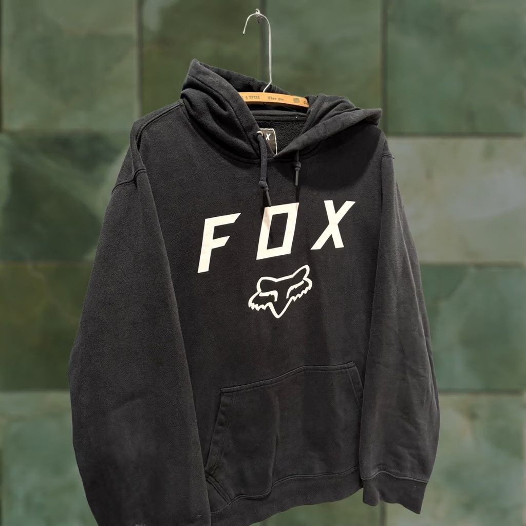 Y2K Fox Hoodie Black Men’s Size L Dirtbike