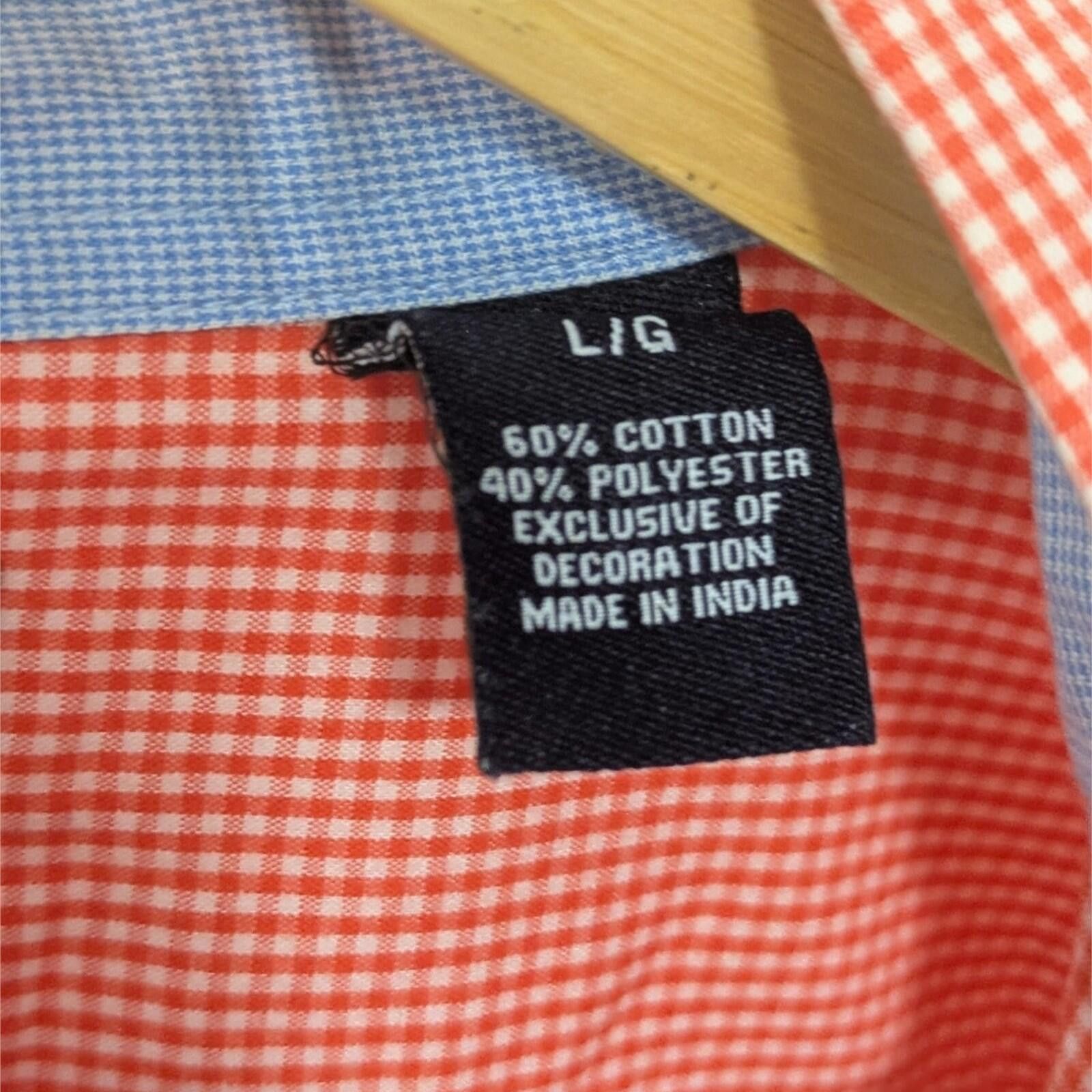 Chaps Chaps Custom Fit Men's Button-Up Shirt - Large Cotton Blend Size US L / EU 52-54 / 3 - 6 Thumbnail
