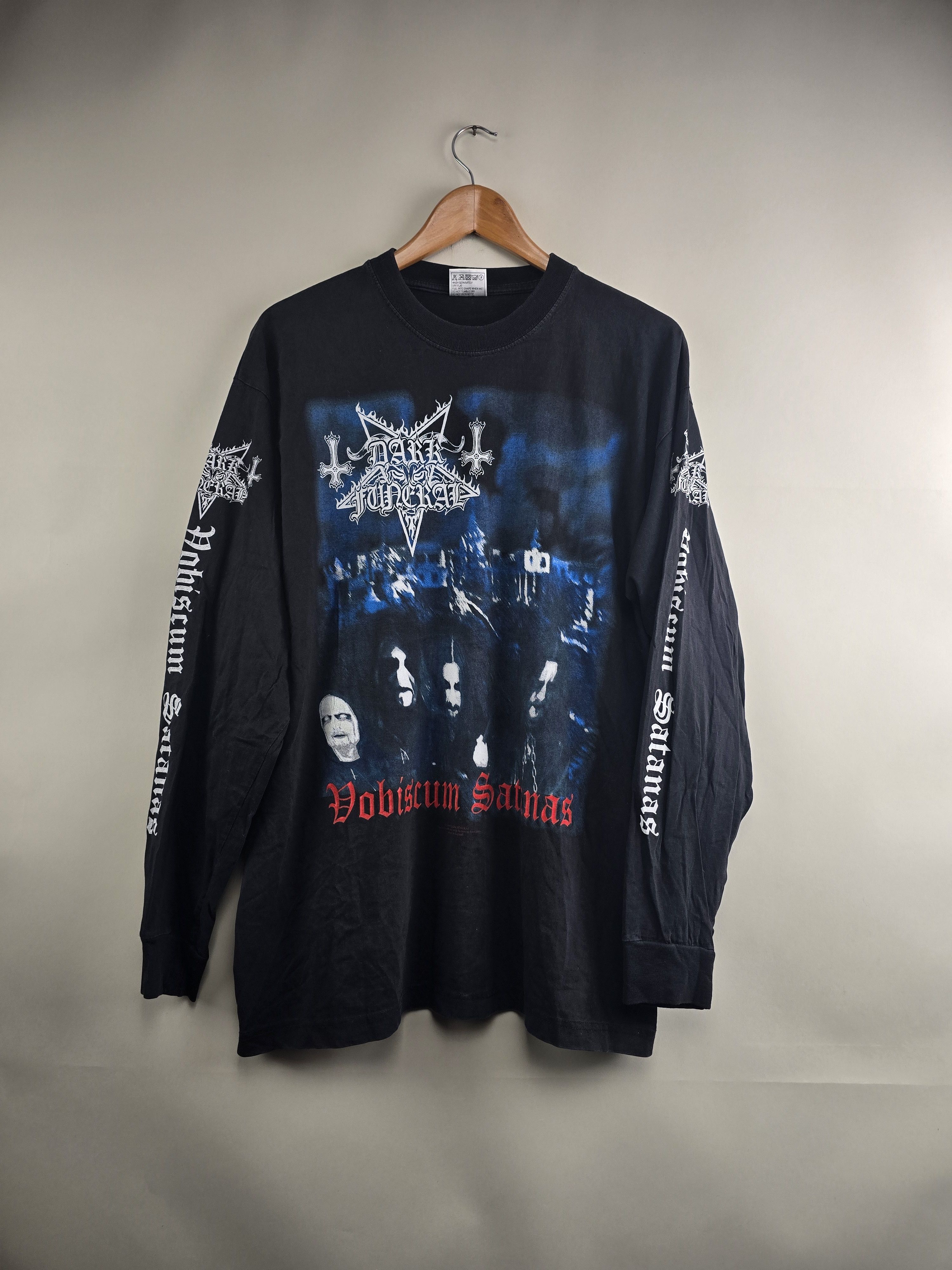 Band Tees × Vintage 1998 Dark Funeral Vobiscum Satanas Long-sleeved XL 23" 30" Size US XL / EU 56 / 4 - 1 Thumbnail