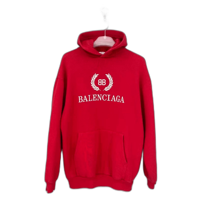 Balenciaga Balenciaga Red Hooded Sweatshirt Size M-2505 Size US M / EU 48-50 / 2 - 1 Thumbnail