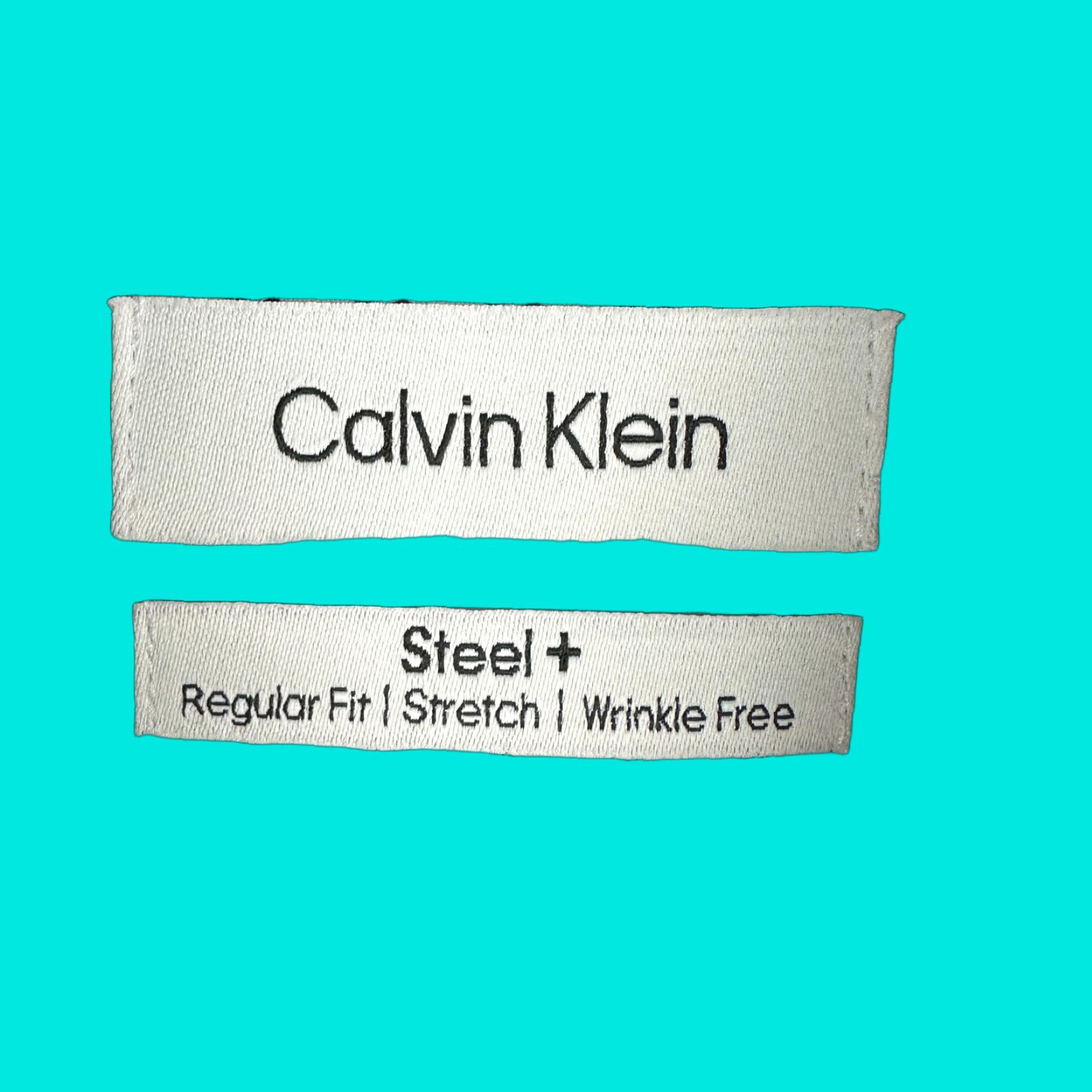 Calvin Klein Calvin Klein Shirt Men M 15.5 34/35 White Navy Geometric Regular Fit Stretch Non-Iron NWT Dress Shirt Size US M / EU 48-50 / 2 - 1 Thumbnail