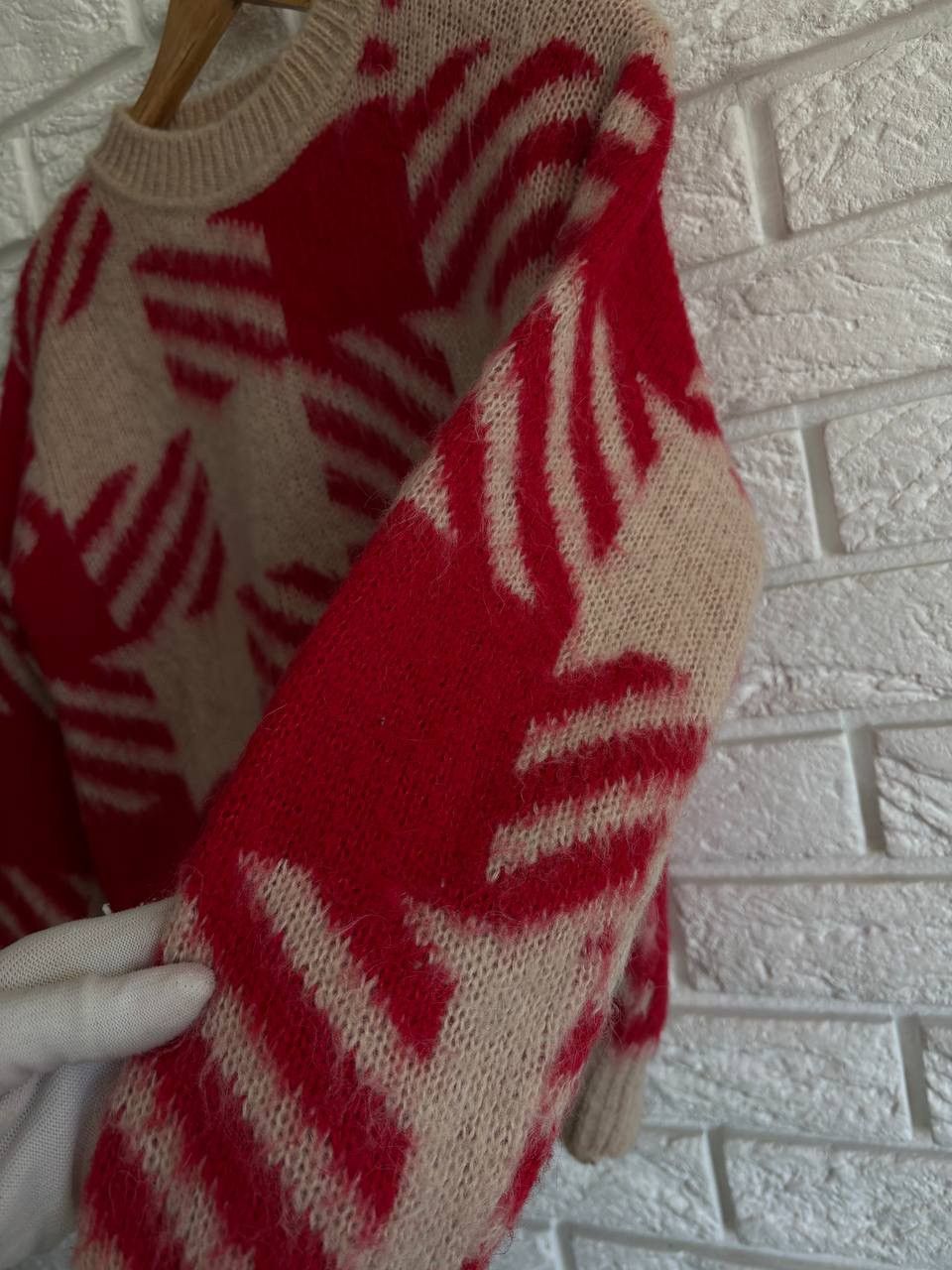 Sandro Sandro Ginn Checked Jacquard Sweater in Red RRP~380$ Size S / US 4 / IT 40 - 8 Thumbnail