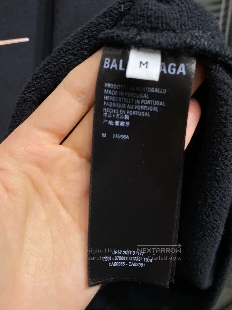 Balenciaga Balenciaga Black Hoodie Sweatshirt with Scissor Destructio Size US M / EU 48-50 / 2 - 4 Thumbnail