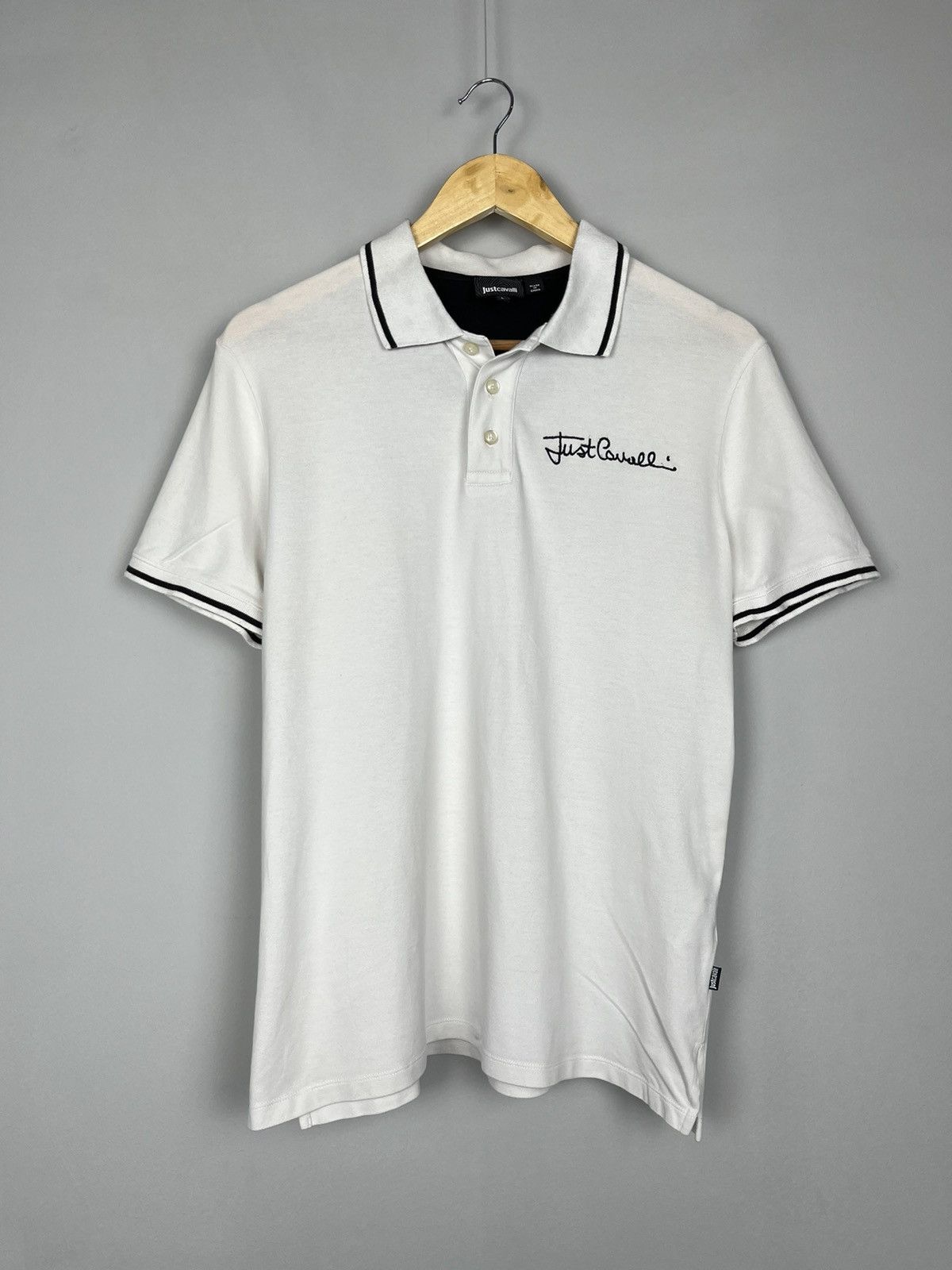 Just Cavalli × Roberto Cavalli Just Cavalli Logo Print Luxury Lux Polo Size US L / EU 52-54 / 3 - 1 Thumbnail