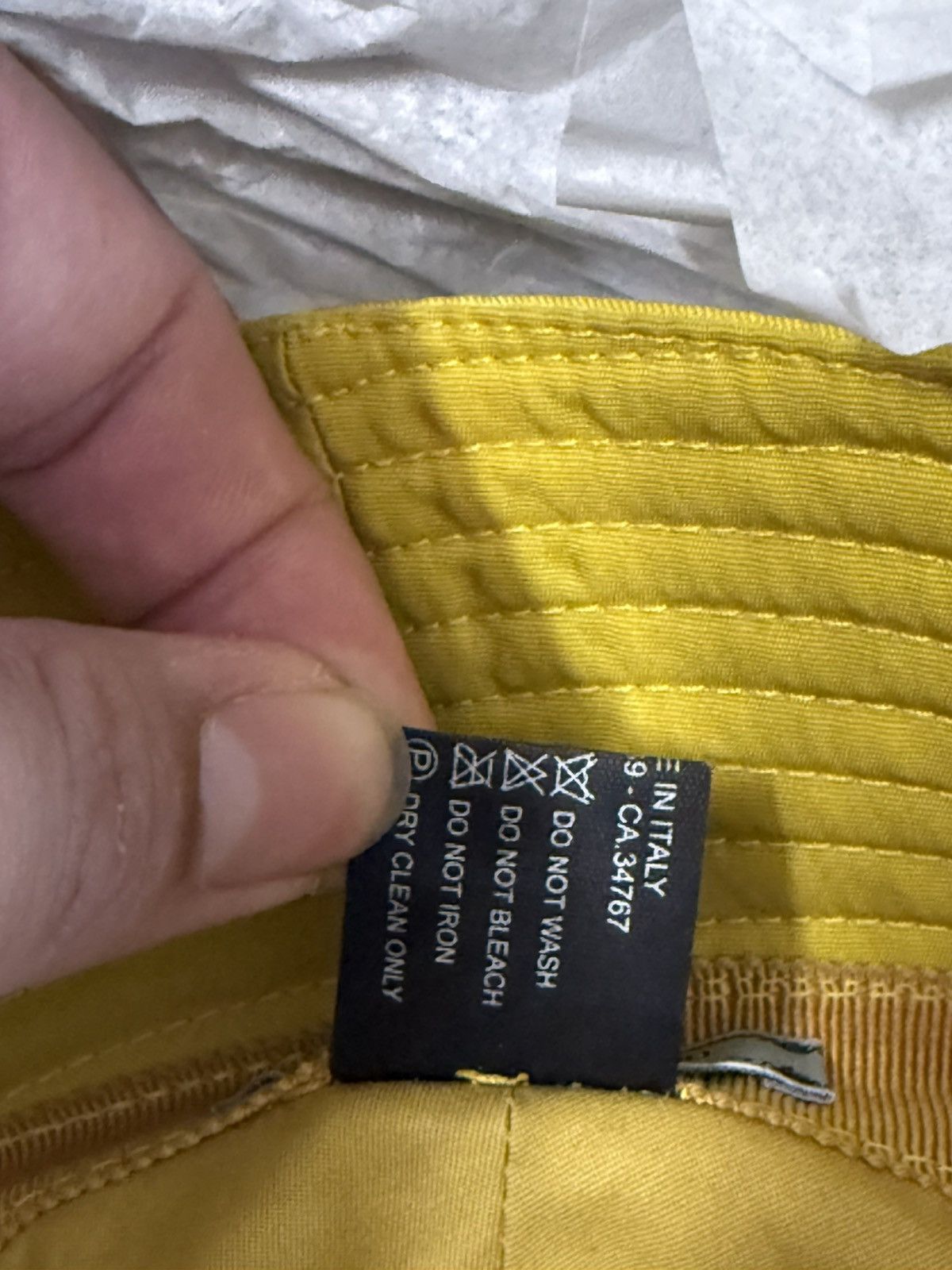 Prada Prada Nylon Bucket Hat Yellow Brand New Size Medium Size ONE SIZE - 13 Thumbnail