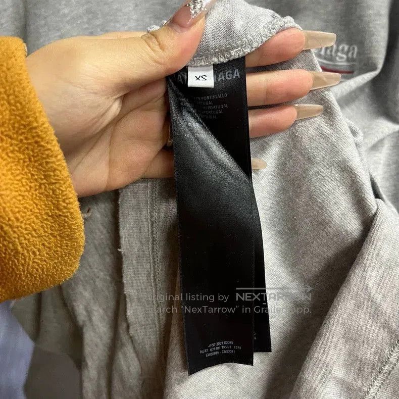 Balenciaga Balenciaga Gray Layered Long-Sleeve T-shirt. Size US XS / EU 42 / 0 - 4 Thumbnail