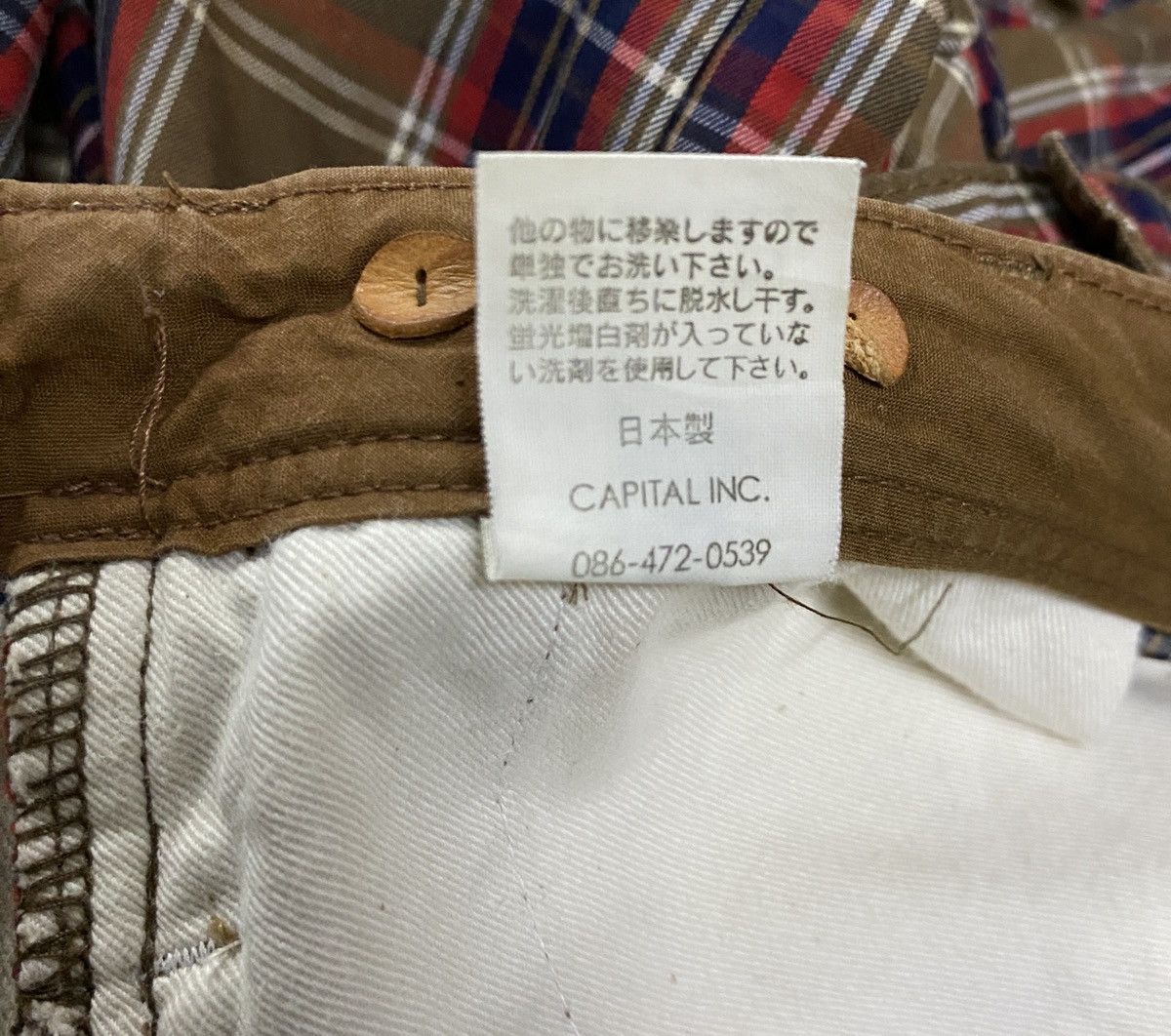 Kapital Rare Vintage Brand Kapital Checked Blend Cropped Pants 1990s Size US 27 - 9 Thumbnail