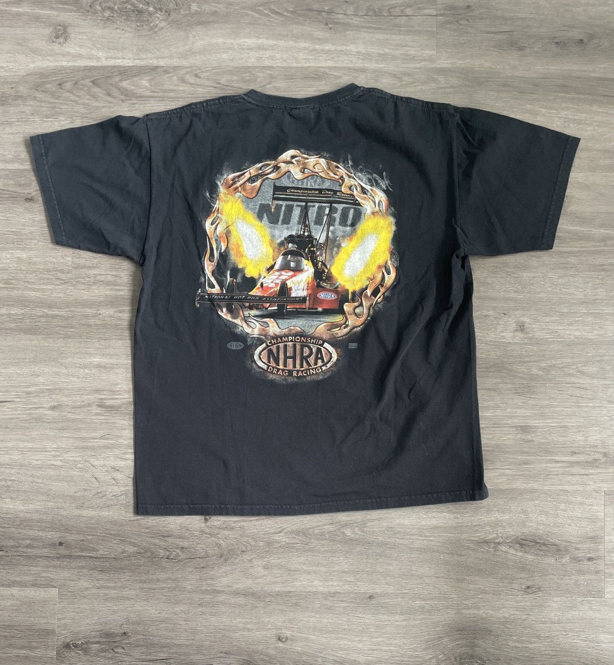 NASCAR × Vintage Y2K AOP NHRA “Drag Car Racing” Graphic Shirt (Sz. XL) Size US XL / EU 56 / 4 - 1 Thumbnail