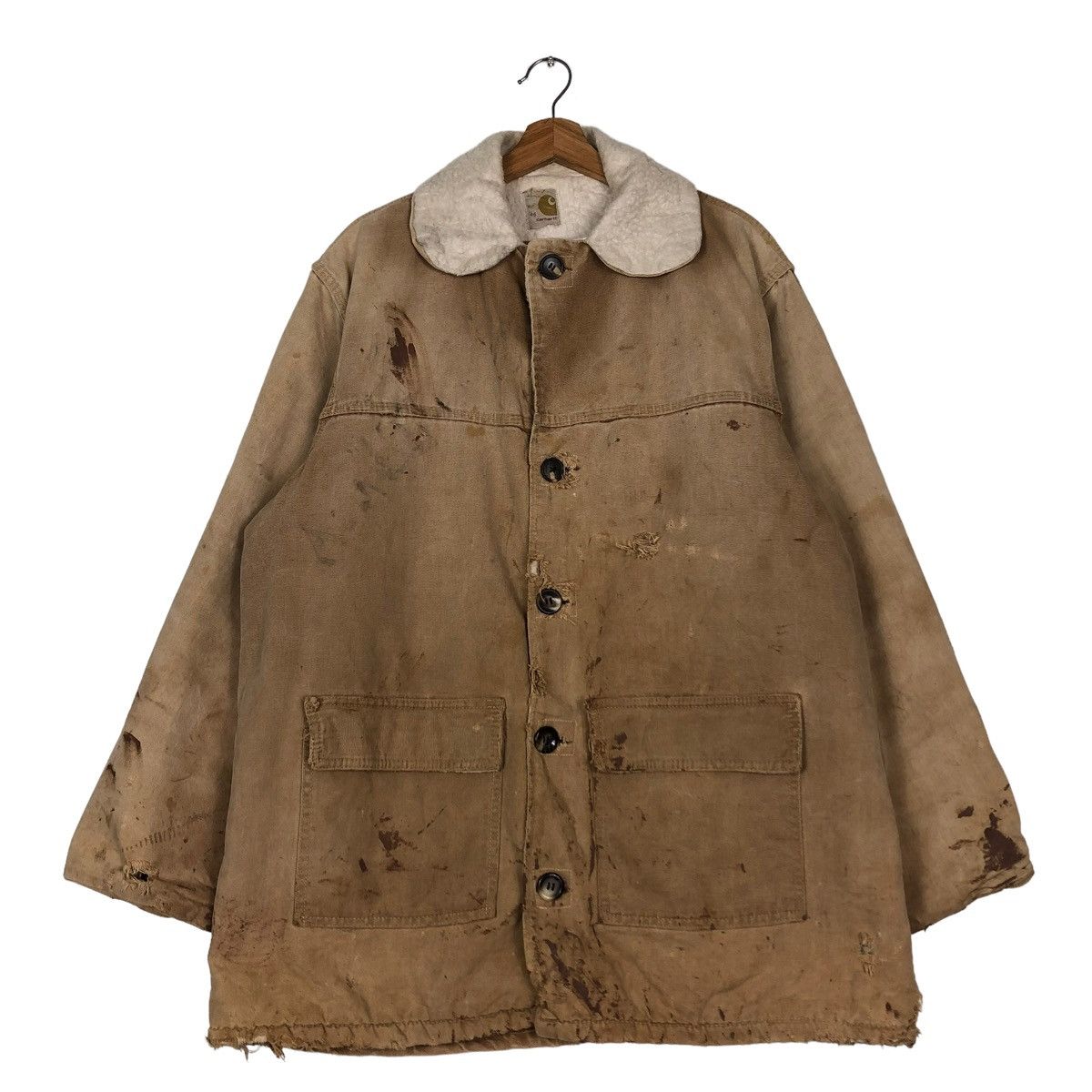 Carhartt 🔥VINTAGE 60’s CARHARTT CHORE WORK JACKET RUSTY WORN Size US M / EU 48-50 / 2 - 1 Thumbnail