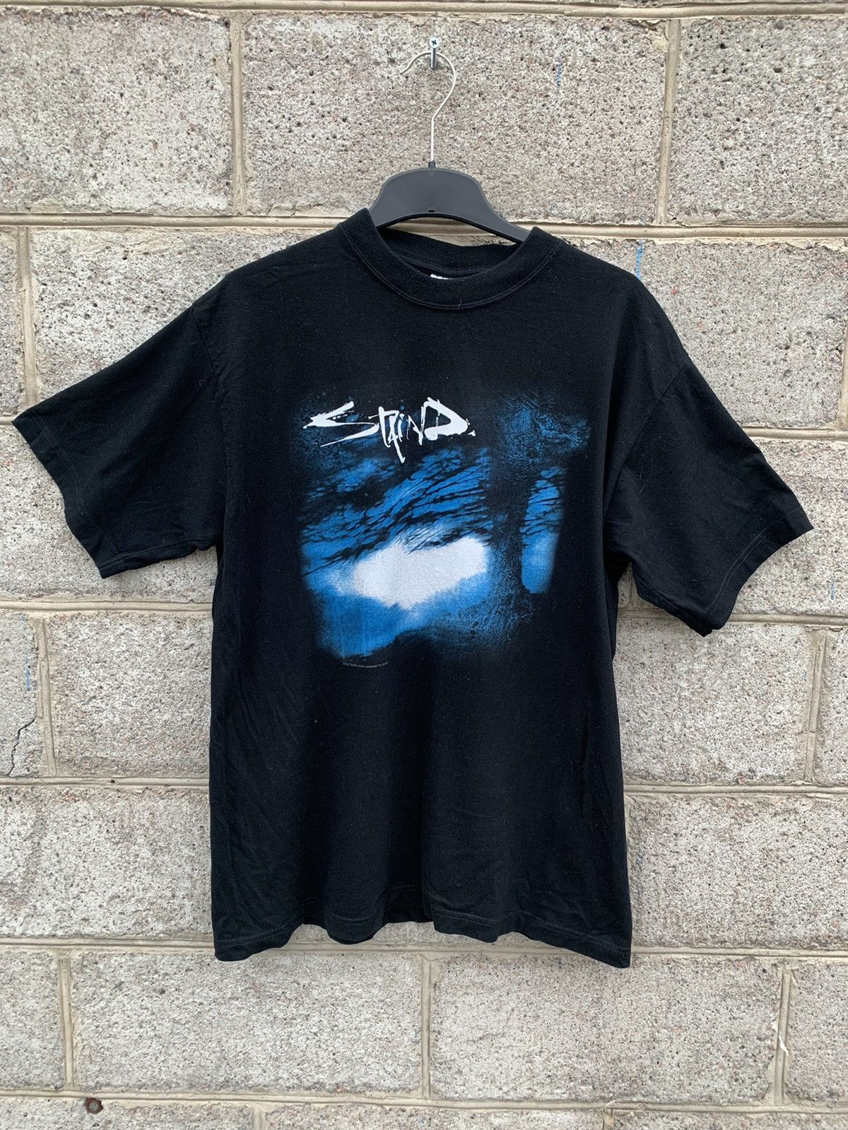 image of Band Tees x Rock T Shirt 2001 Staind Break The Cycle Tour Vintage Y2K Band Tee in Black (Size Mediu