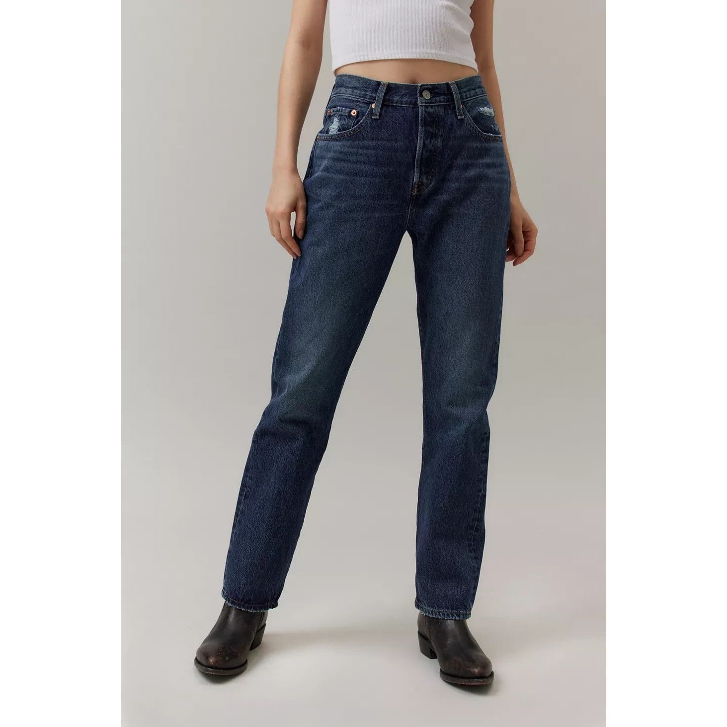 Levi's × Urban Outfitters NWT 501 High-Waisted Jeans $98 SIZE 29/30 Blue Relaxed Size 30" / US 8 / IT 44 - 3 Thumbnail