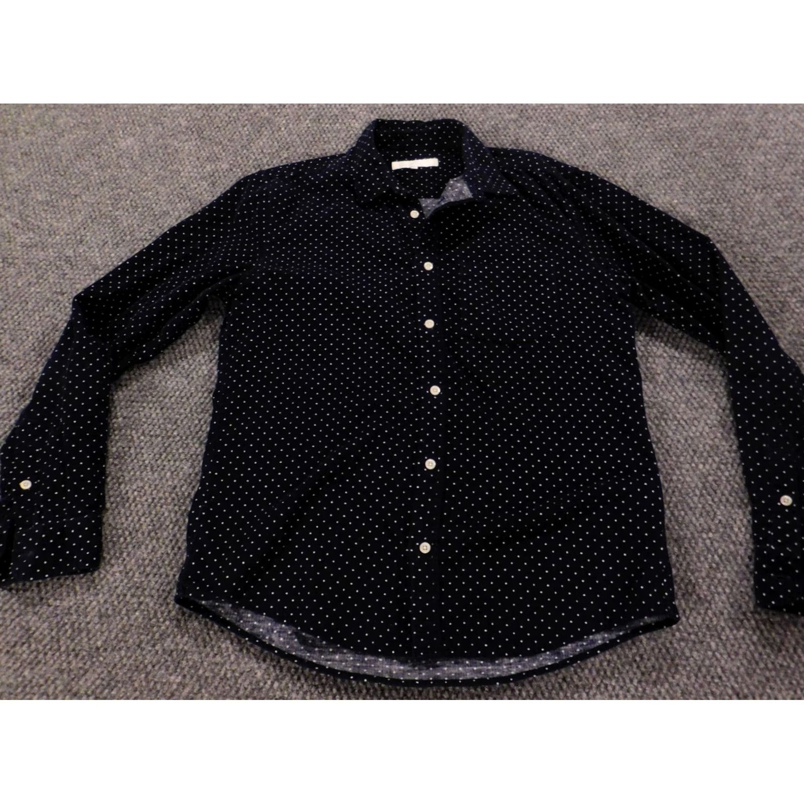 Vintage 8ight Seconds Womens Button-Up Blouse M Blue Stripe High Neck Long Sleeve Casual Regular Polyester Woven Classic Brand 8ight Seconds Womens Shirt Size M / US 6-8 / IT 42-44 - 2 Thumbnail