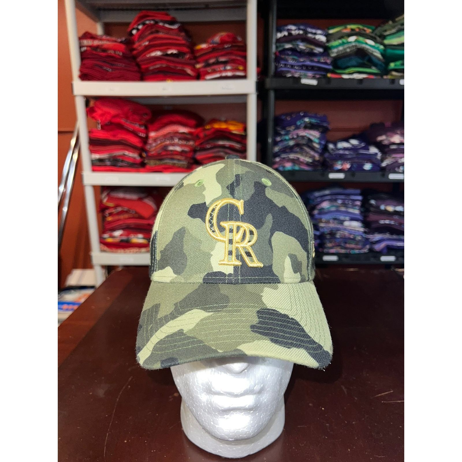 New Era Colorado Rockies Camo Hat Armed Forces Day MLB Cap L/XL Size ONE SIZE - 1 Thumbnail