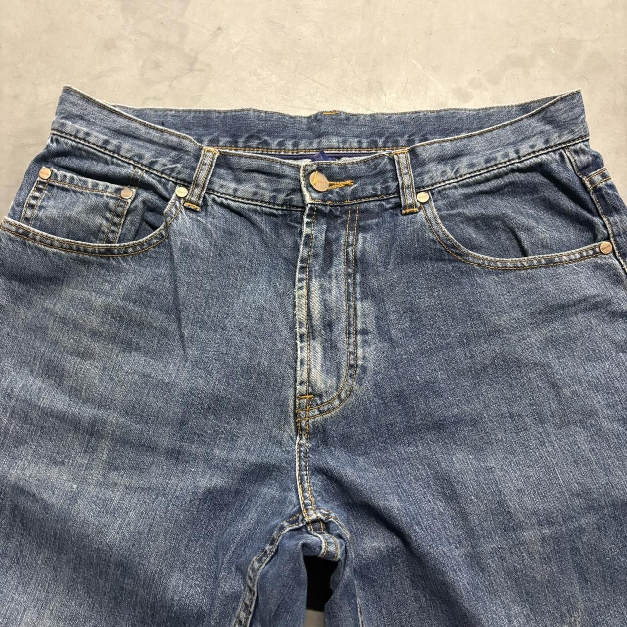 Vintage Crazy Vintage Y2K/2000s Super Baggy Streetwear Workwear Tall Dark Wash Denim Jeans! Size US 32 / EU 48 - 4 Thumbnail