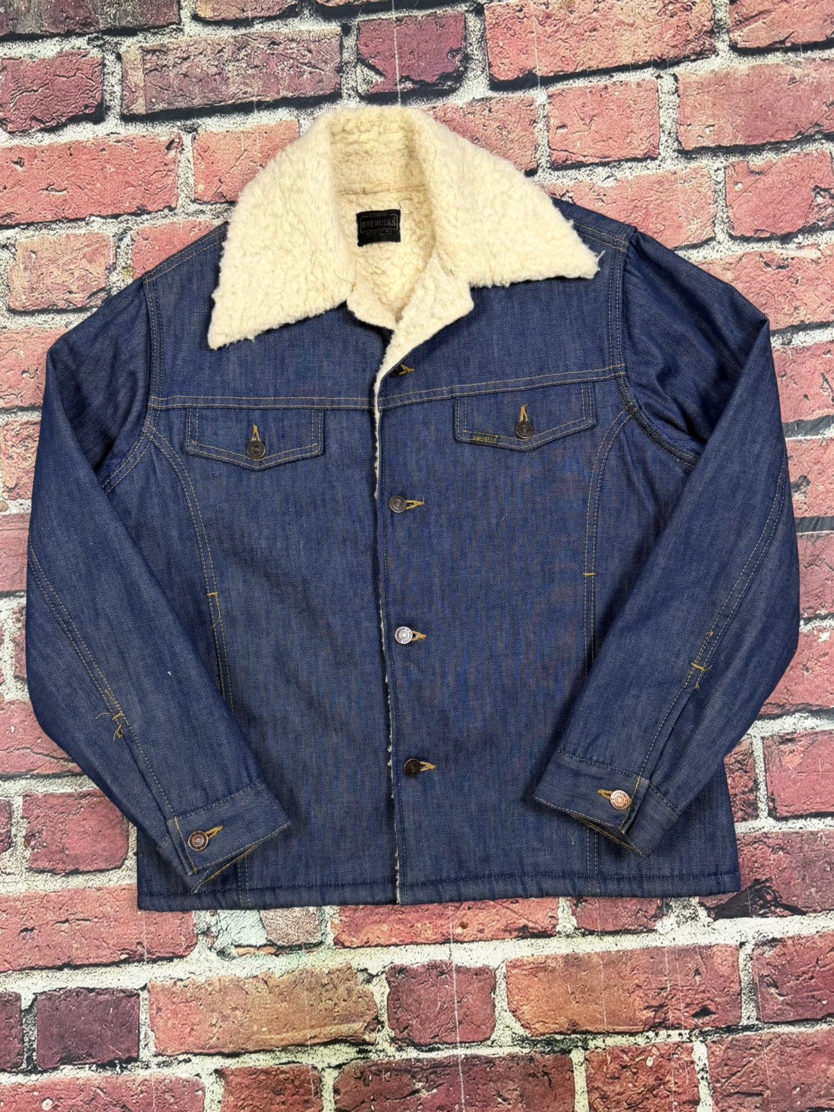 Sears Vintage Roebucks Sears Denim Trucker Jacket Sherpa Lined Size US M / EU 48-50 / 2 - 1 Thumbnail