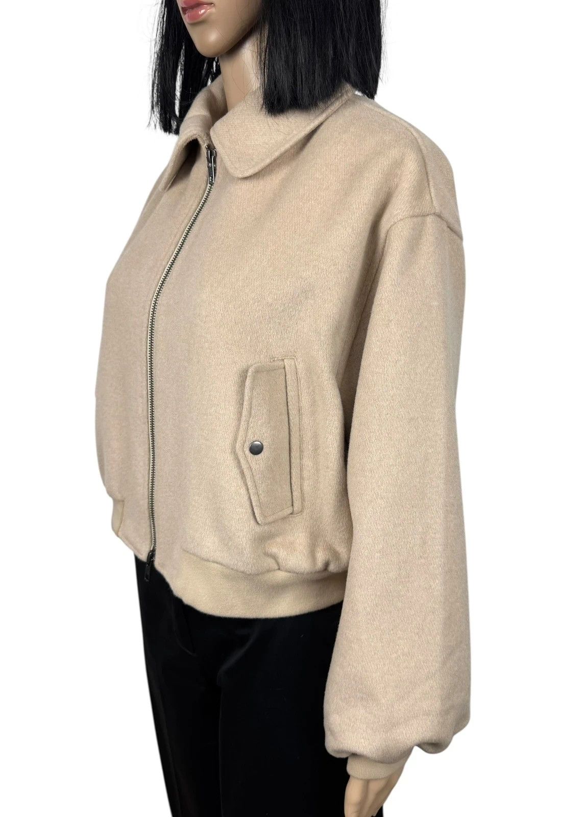 Other Aligne Konnie Wool Bomber Jacket Collared size UK14 Size L / US 10 / IT 46 - 4 Thumbnail