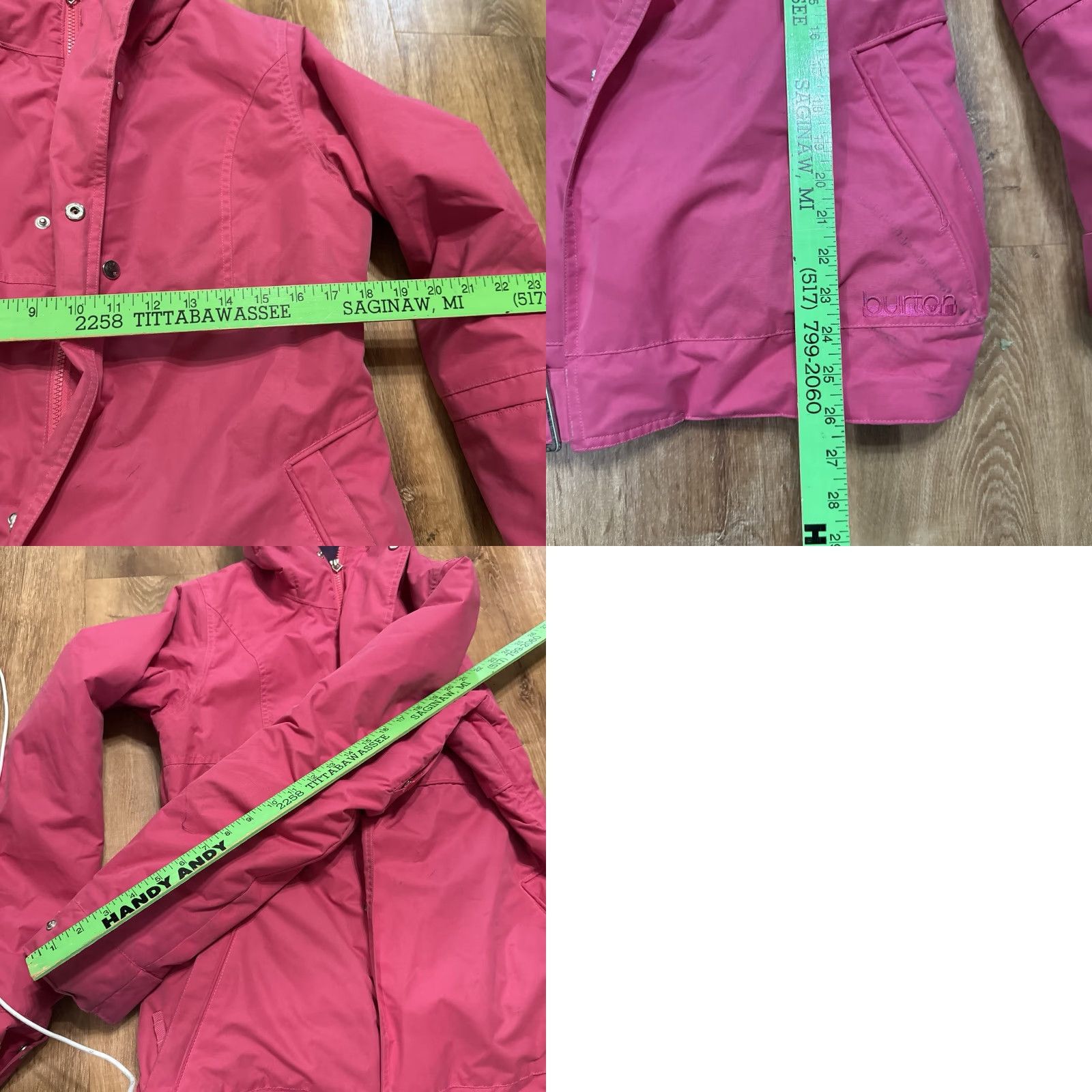 Burton BURTON Mutiny Womens DryRide Insulated Hoodie Ski Jacket Coat Medium Pink - STAIN, Regular, Polyester, Jacket Size M / US 6-8 / IT 42-44 - 8 Thumbnail