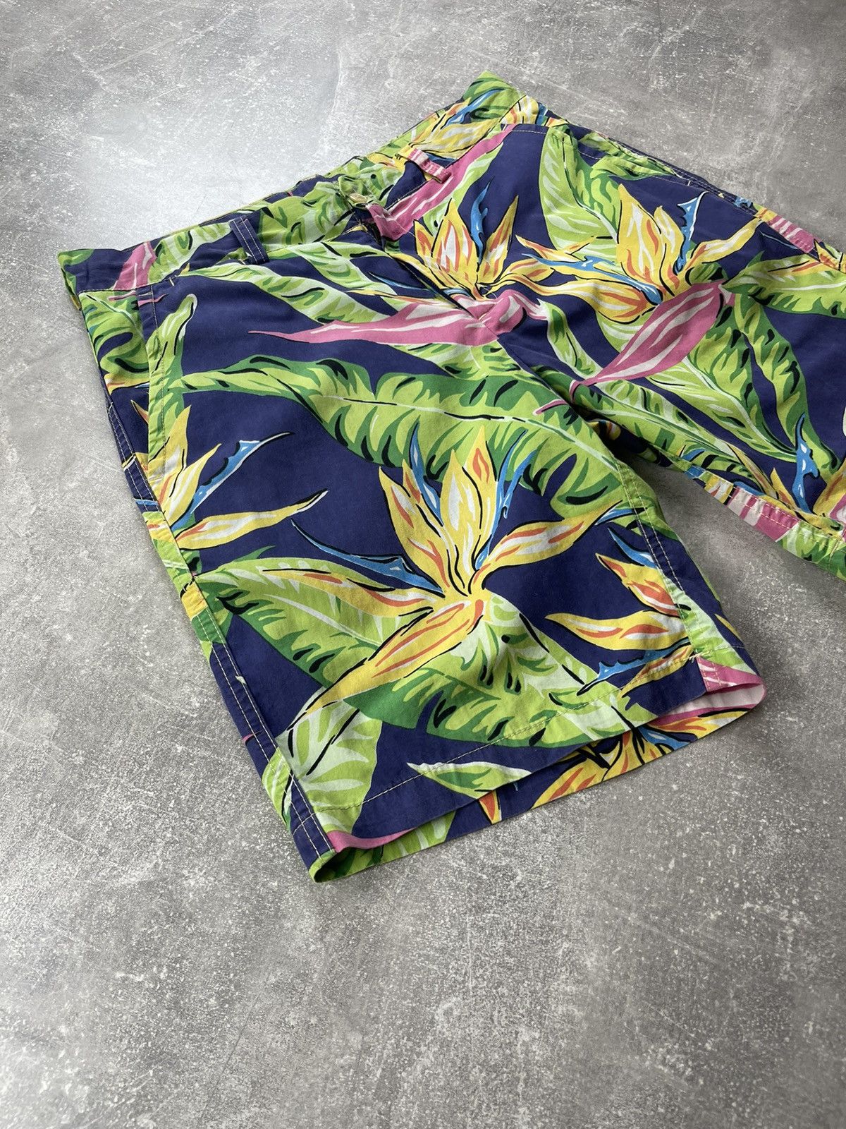 Polo Ralph Lauren × Vintage Polo Ralph Lauren Hawaiian Floral Shorts Talon Zip Size US 32 / EU 48 - 7 Thumbnail