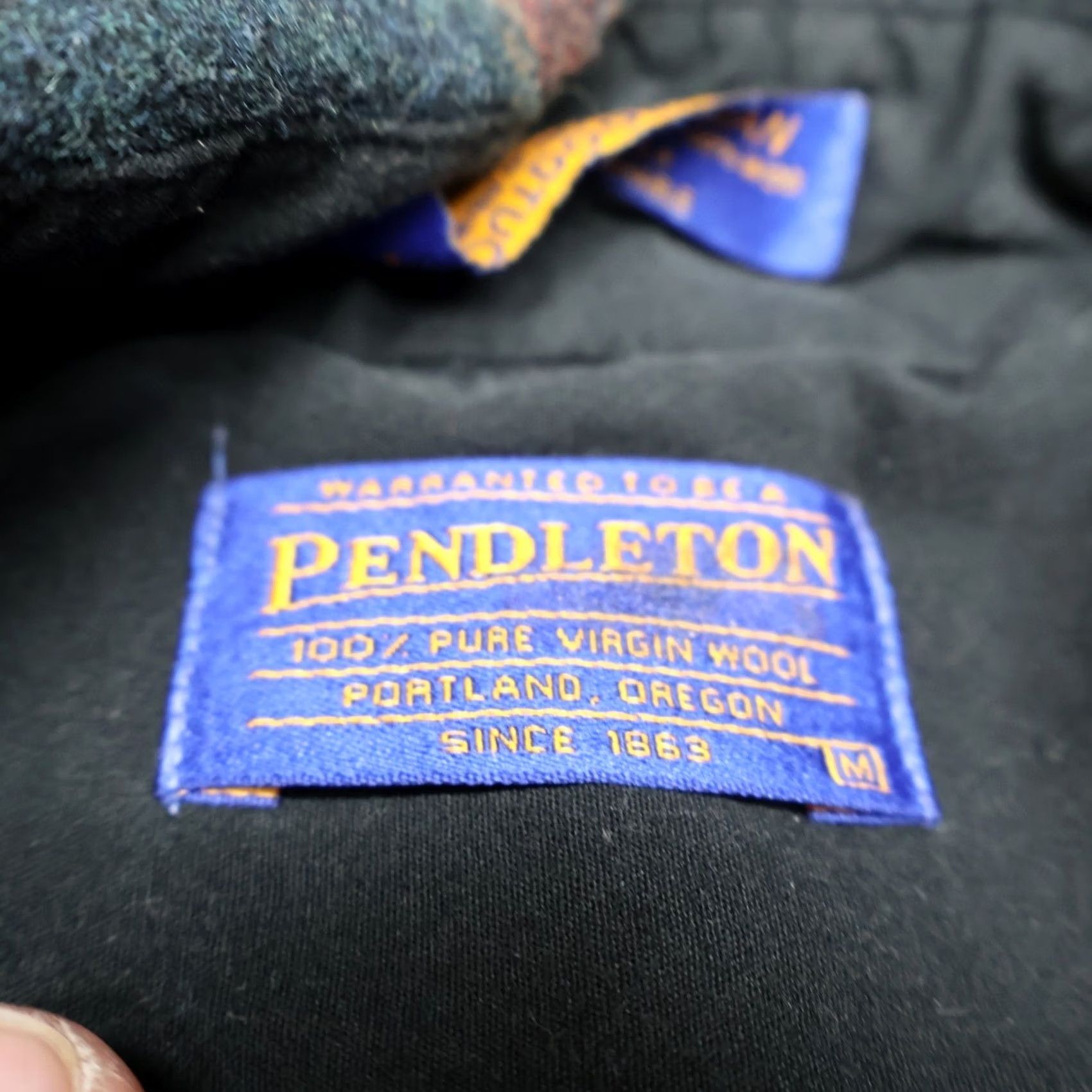 Pendleton Pendleton Black Plaid Virgin Wool Flannel Shirt Mens Medium Button Up Workwear Size US M / EU 48-50 / 2 - 2 Thumbnail