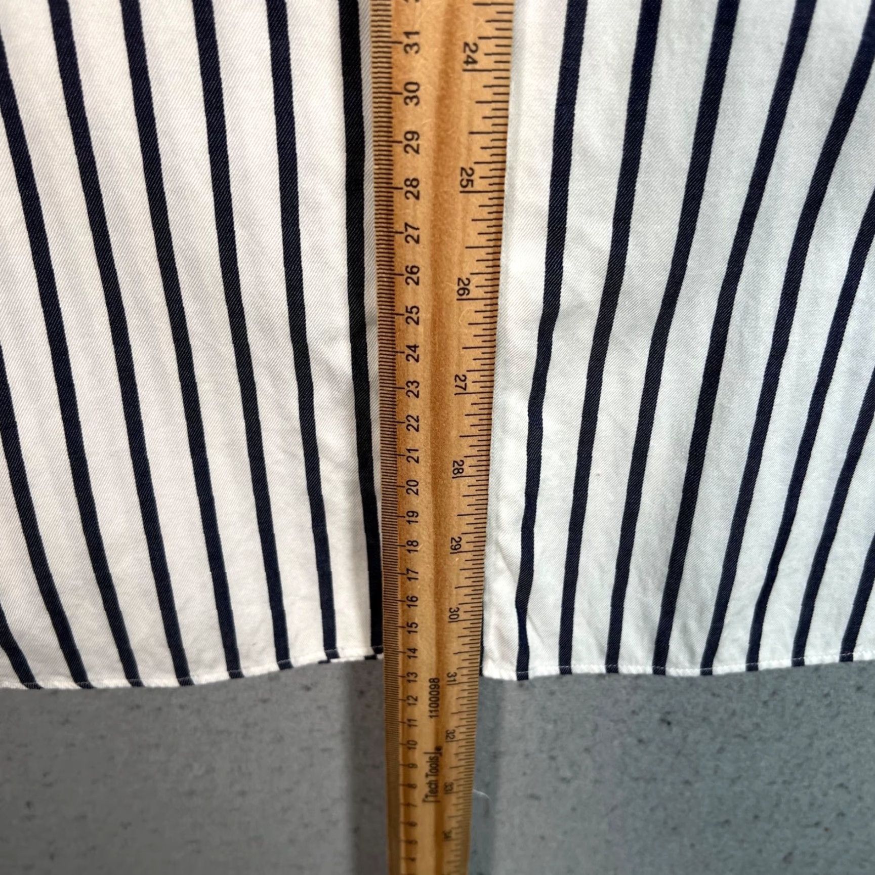 Vintage Dressterior Womens Button-Up Shirt Striped Cotton White & Blue Casual Slim 38 Adult Regular Long Sleeve Collared Shirt Womens Size XS / US 0-2 / IT 36-38 - 6 Thumbnail