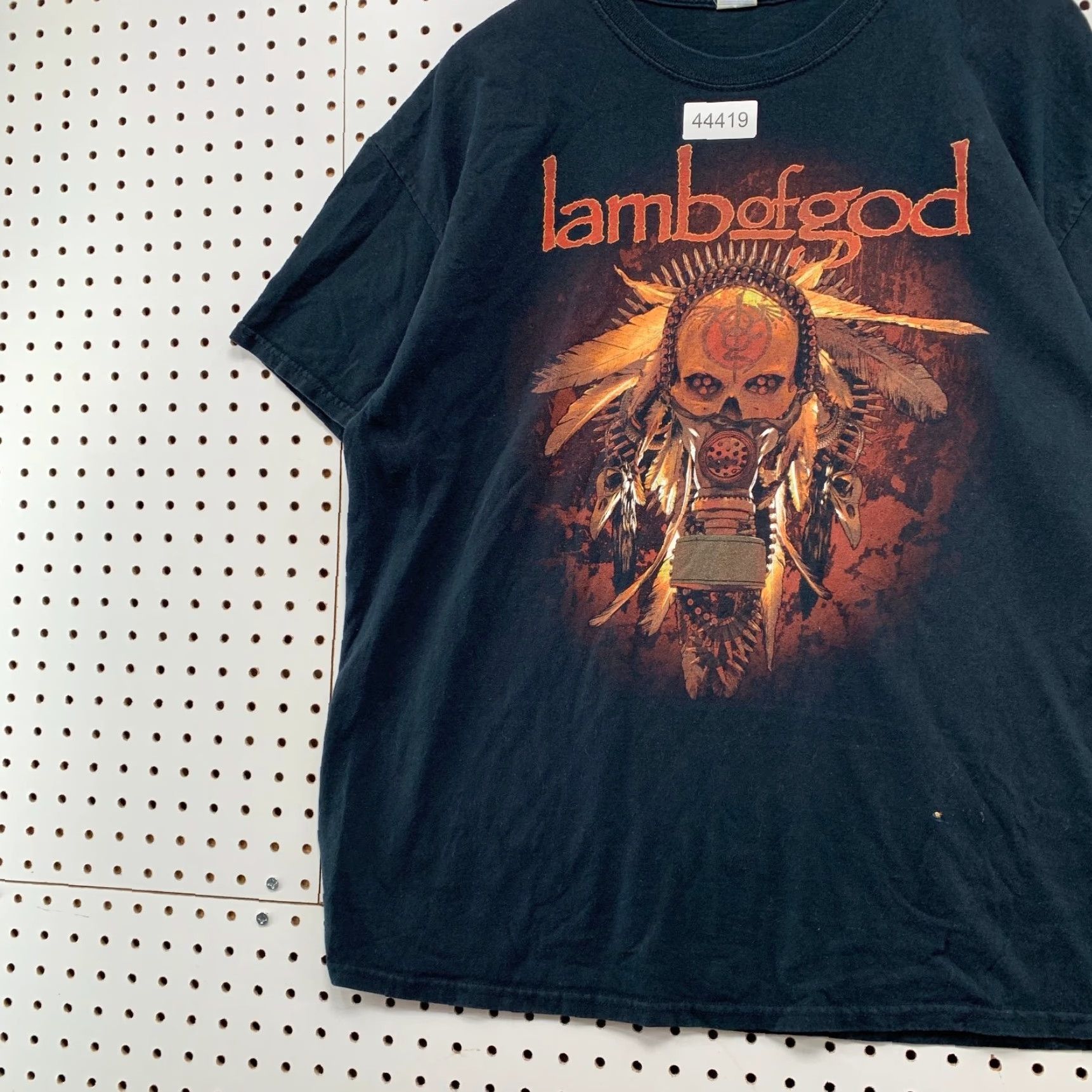Gildan Lamb Of God T Shirt Mens XL Black Heavy Metal Rock Skull Goth TEE Size US XL / EU 56 / 4 - 3 Thumbnail