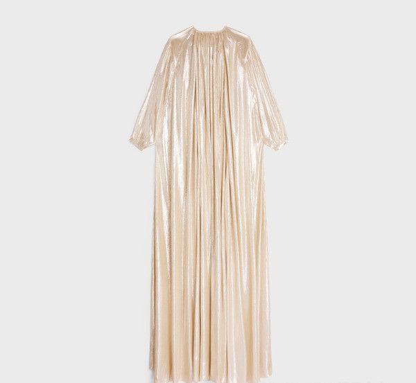 Celine o1w1db10925 2R60J071N Long Sleeved Dress in Gold Size M / US 6-8 / IT 42-44 - 2 Thumbnail