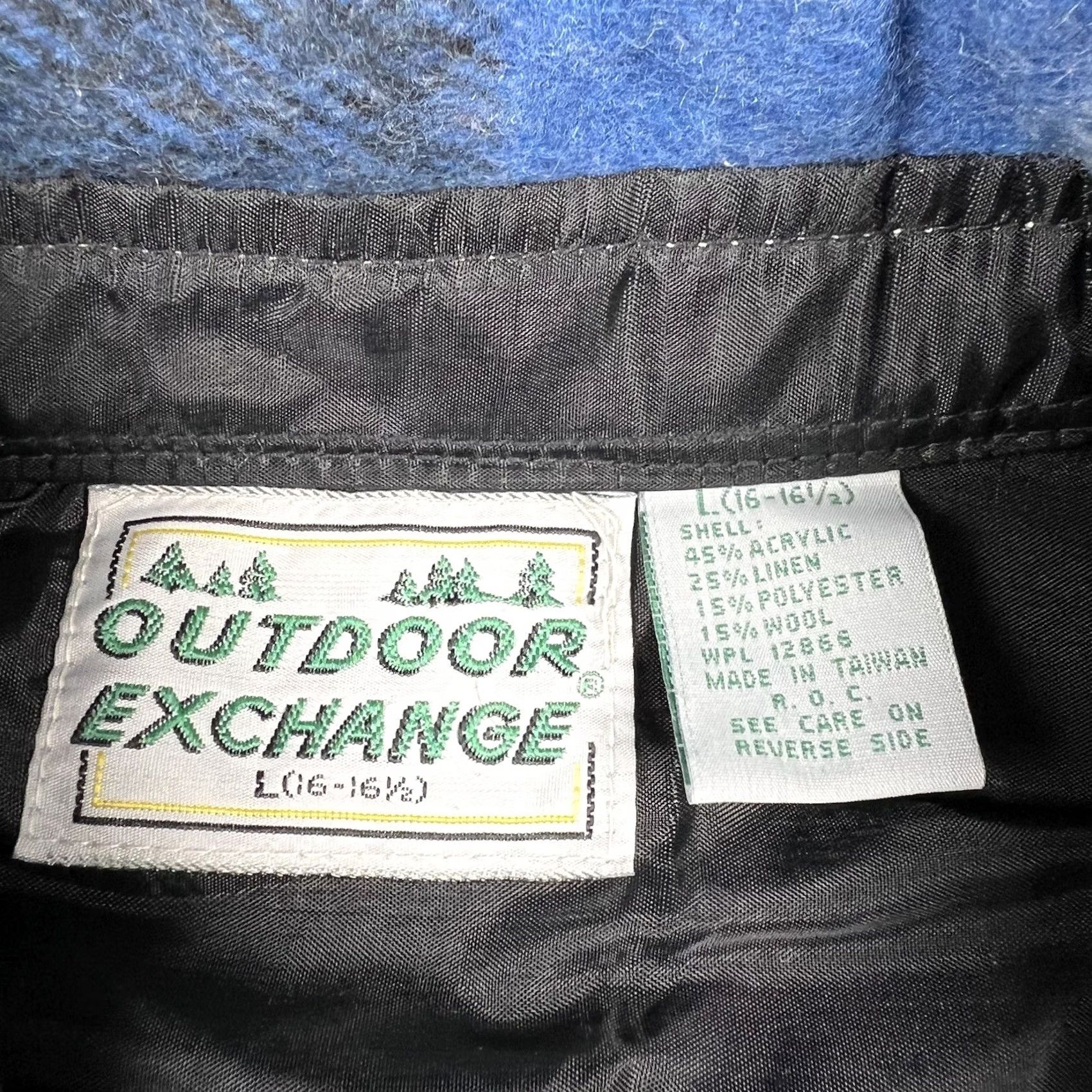 Vintage VINTAGE Outdoor Exchange Flannel Shirt Mens Large Blue Plaid 90s Size US L / EU 52-54 / 3 - 2 Thumbnail