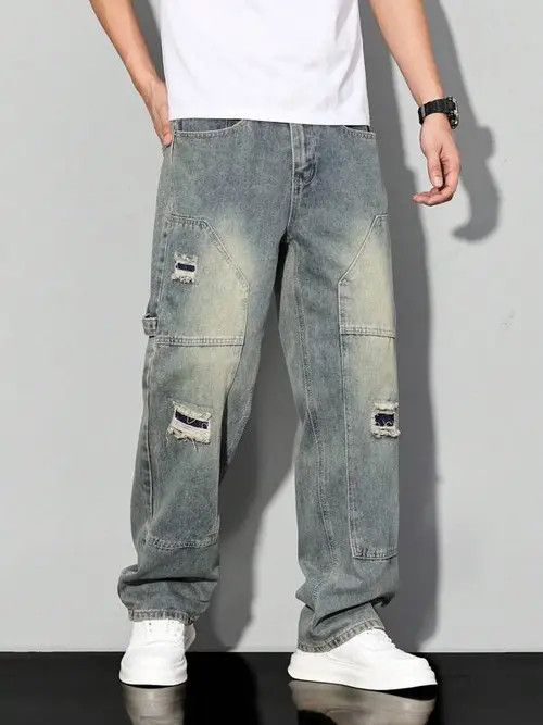 Japanese Brand Mayuzumi x Shia Casual Fit Cargo Distressed jeans Size US 32 / EU 48 - 3 Thumbnail