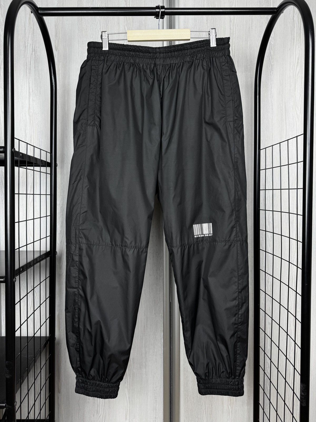 VTMNTS VTMNTS Black Barcode Print Joggers Nylon Size US 34 / EU 50 - 2 Thumbnail